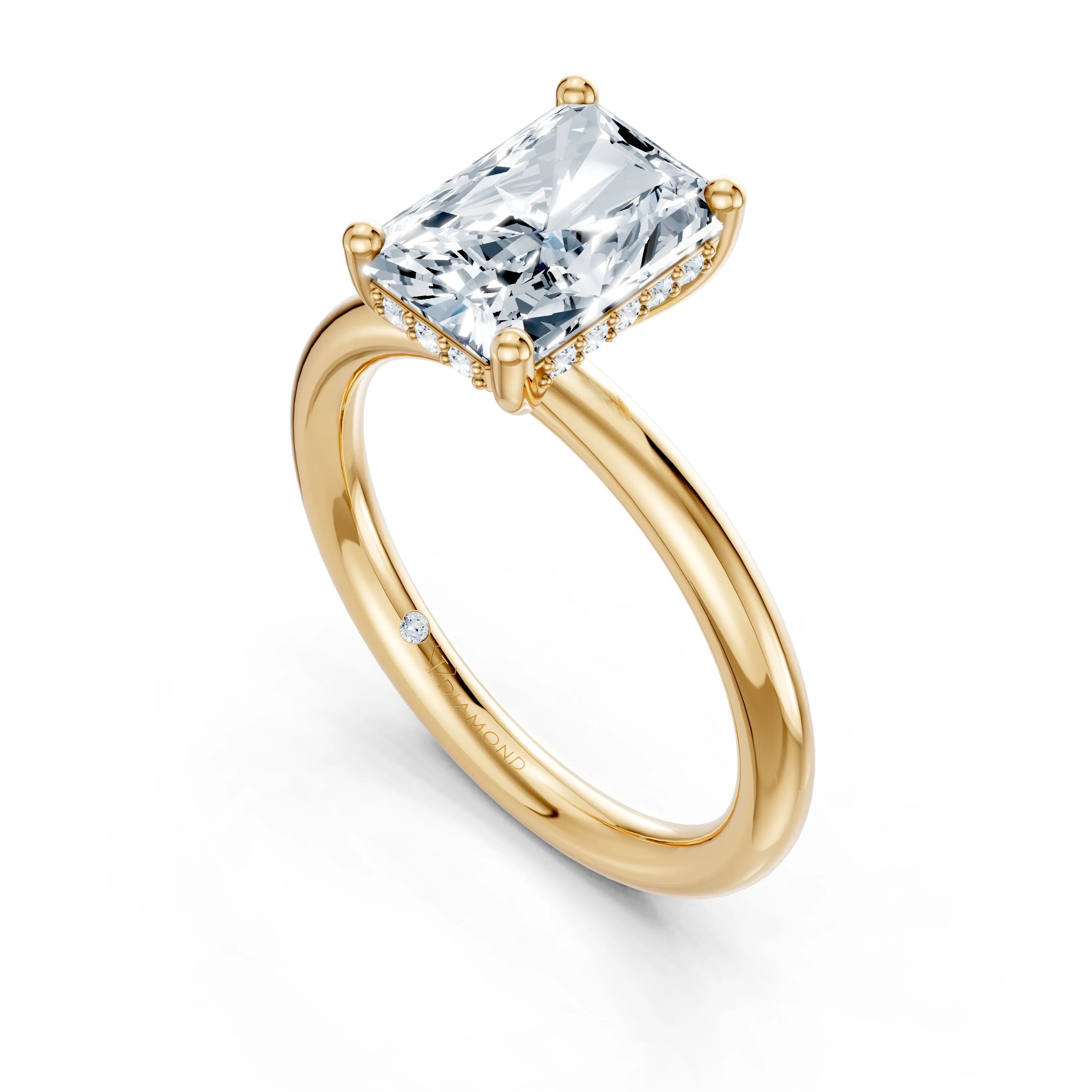 radiant crest solitaire ring - gallery - 5