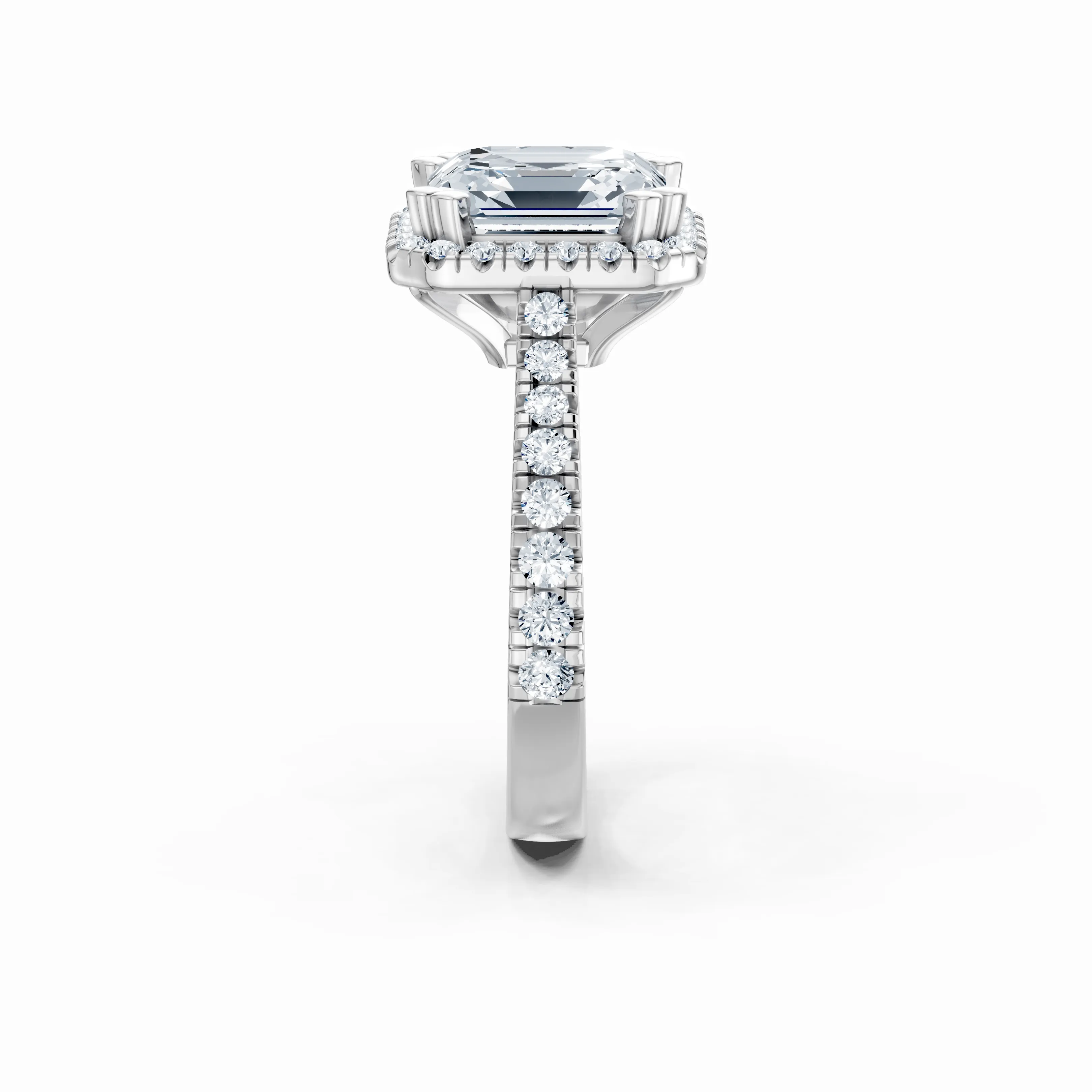 sera asscher halo pave ring - gallery - 3