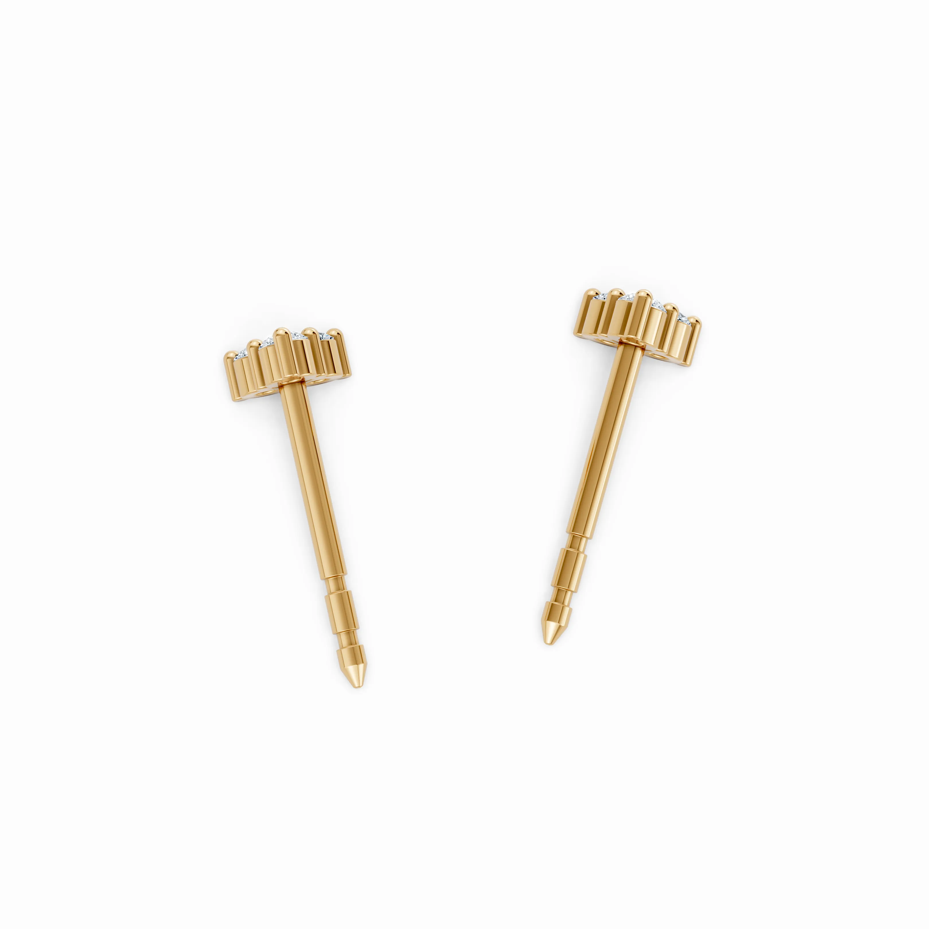 lyra trio studs earring - gallery - 3