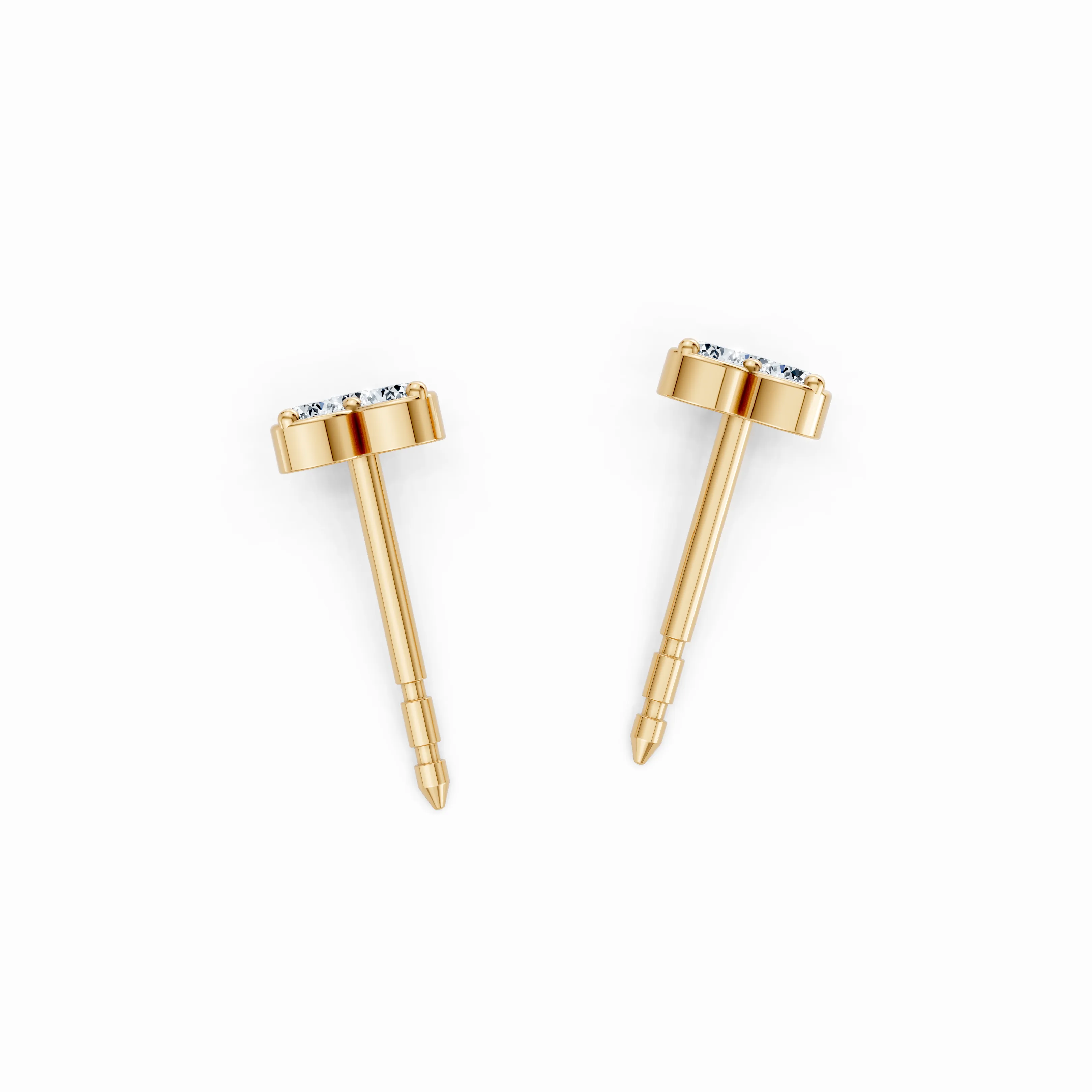 amora heart studs earring - gallery - 3