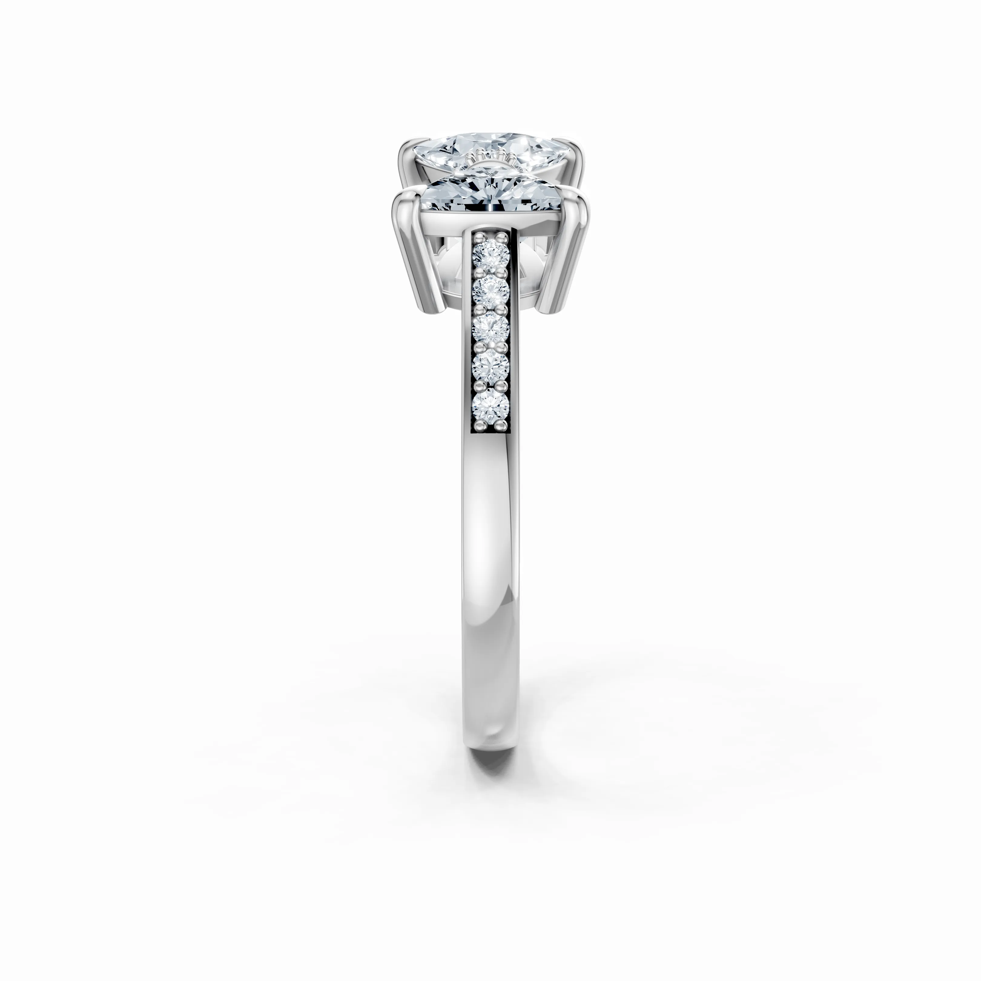 twin radiance bow tie trillion ring - gallery - 4