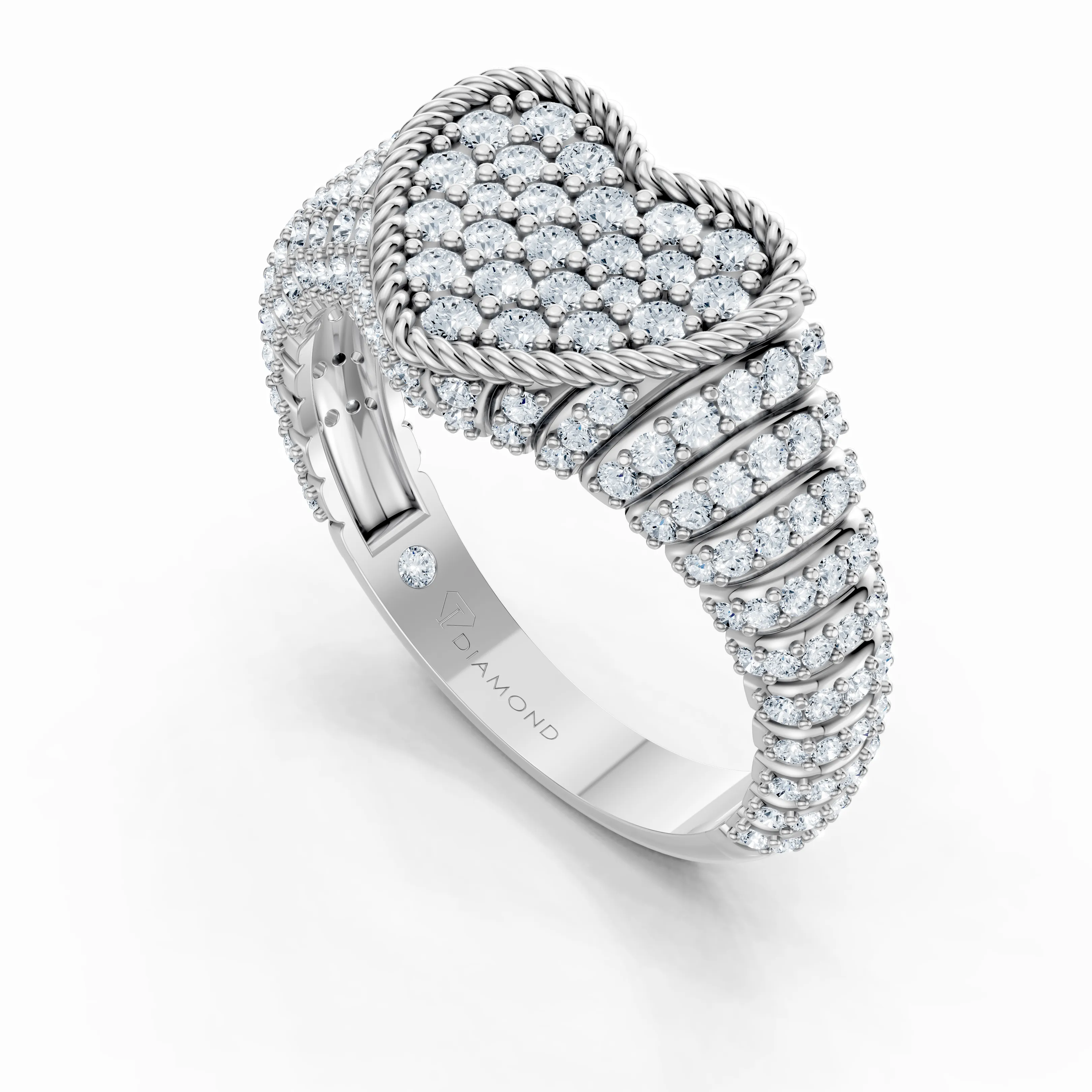 amour pinky heart ring - gallery - 5