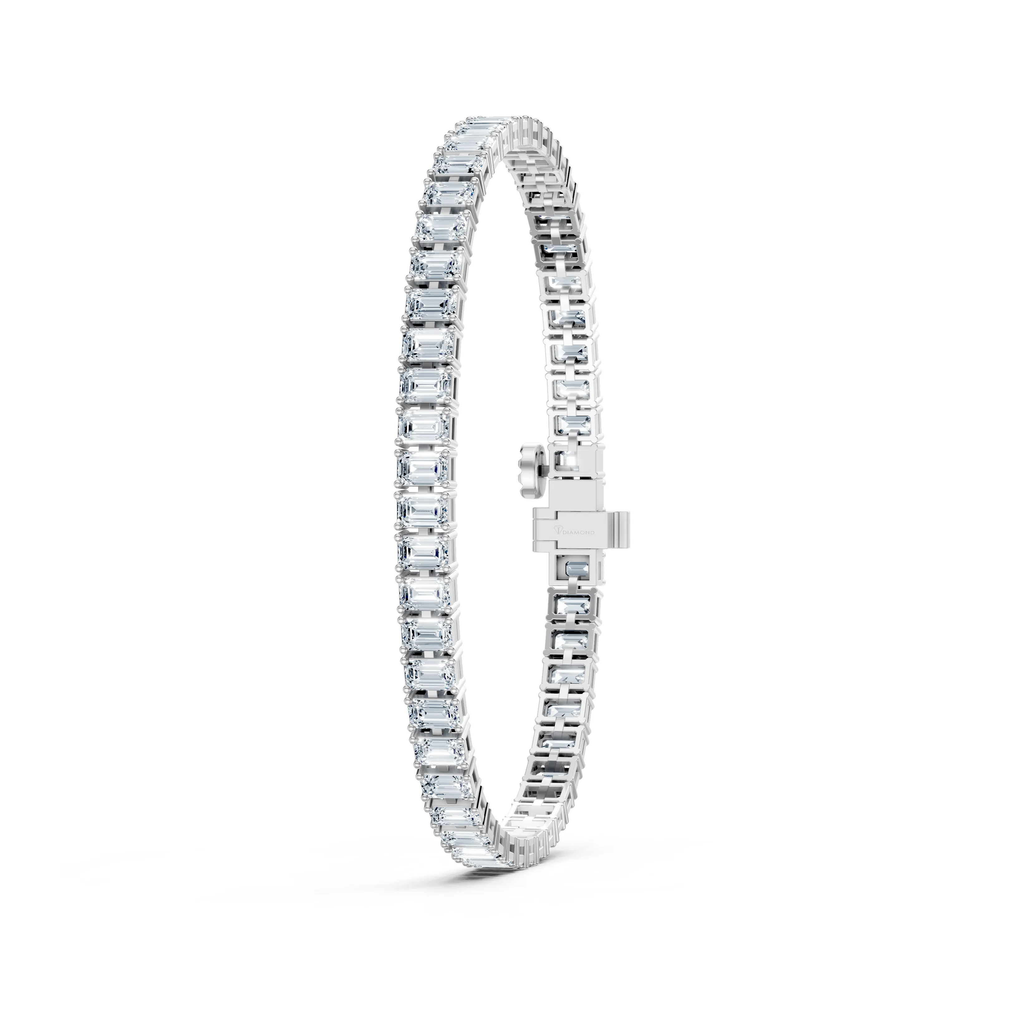 8 carat emerald cascade tennis bracelet - gallery - 6
