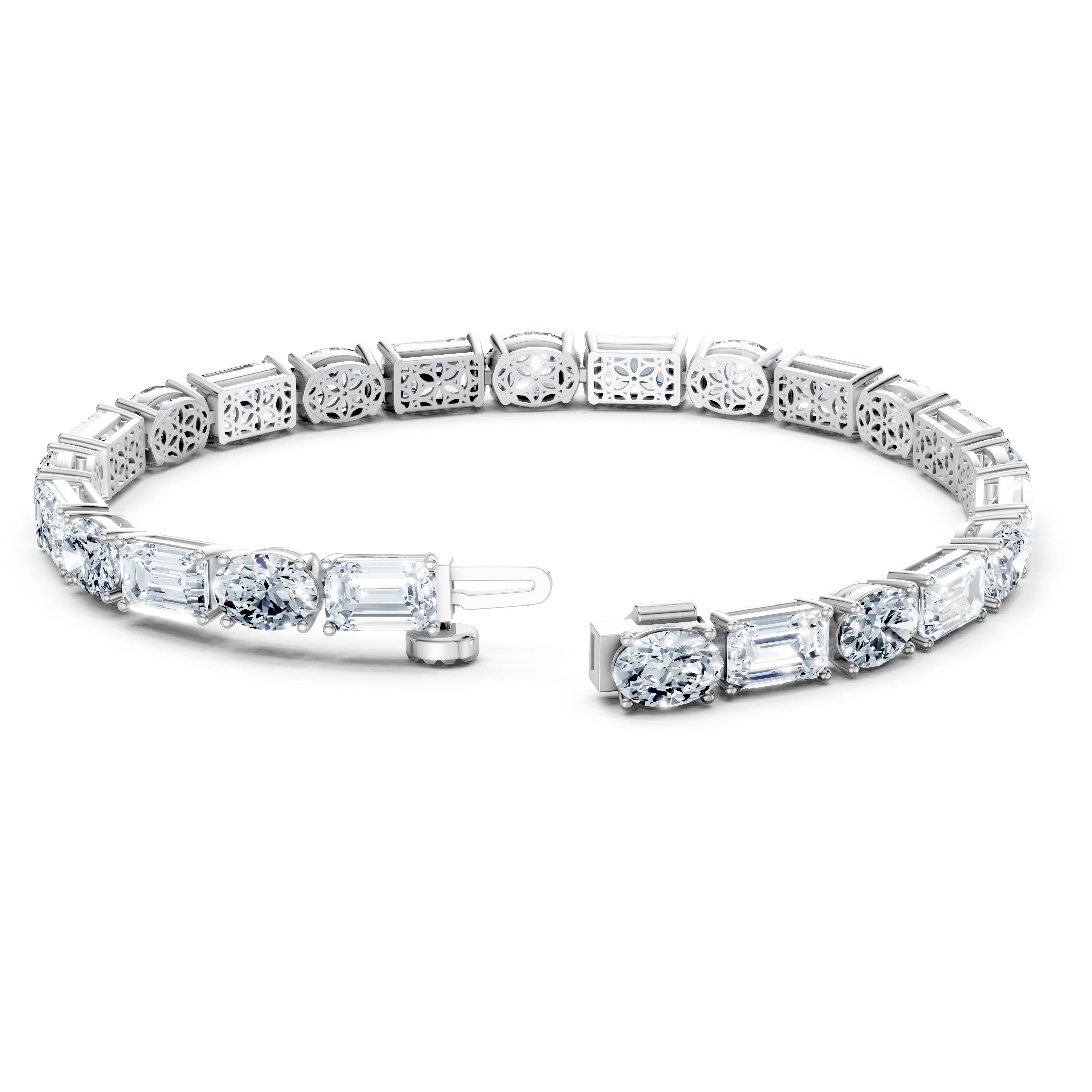 17 carat duet of splendor tennis bracelet - gallery - 4
