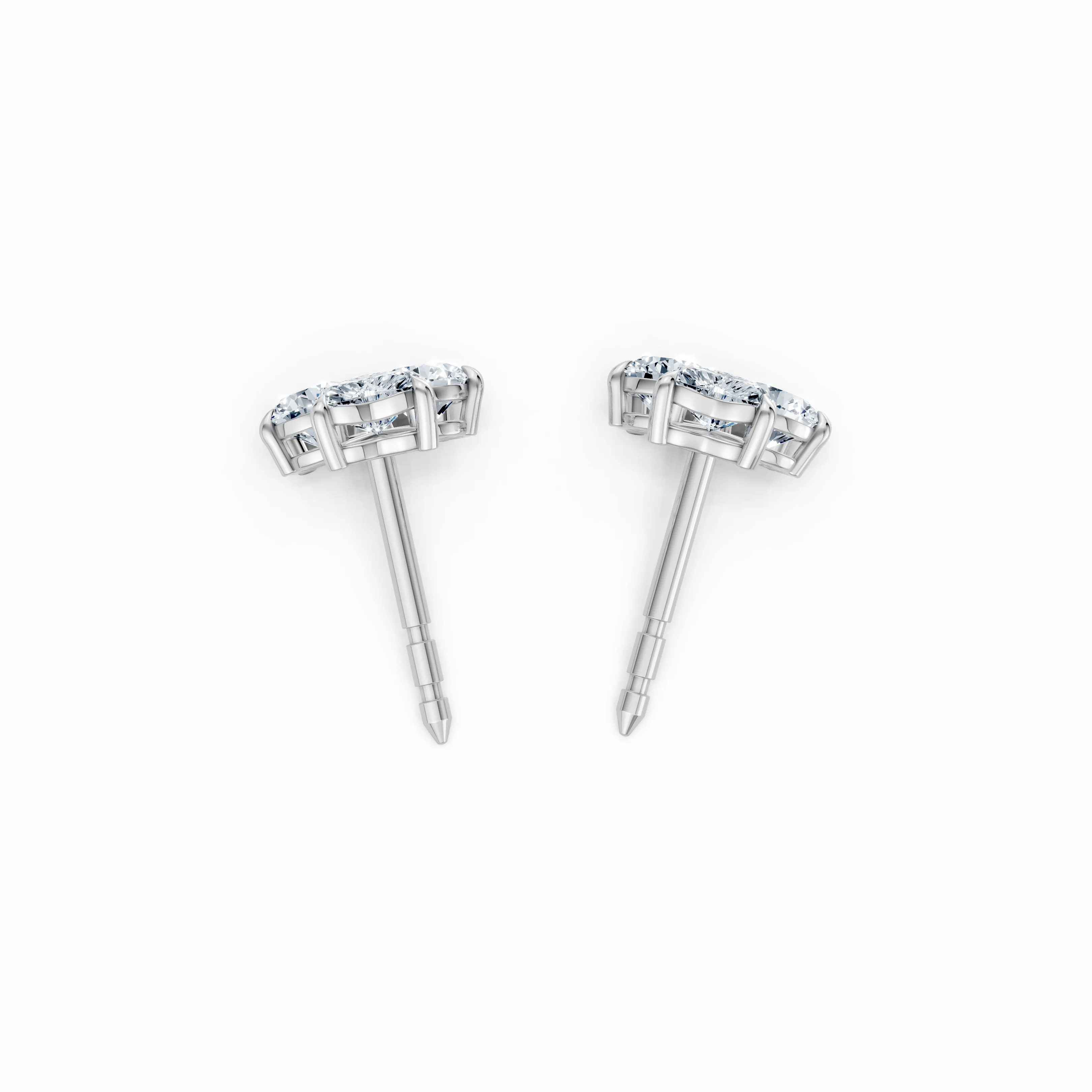 amora cluster diamond studs - gallery - 3