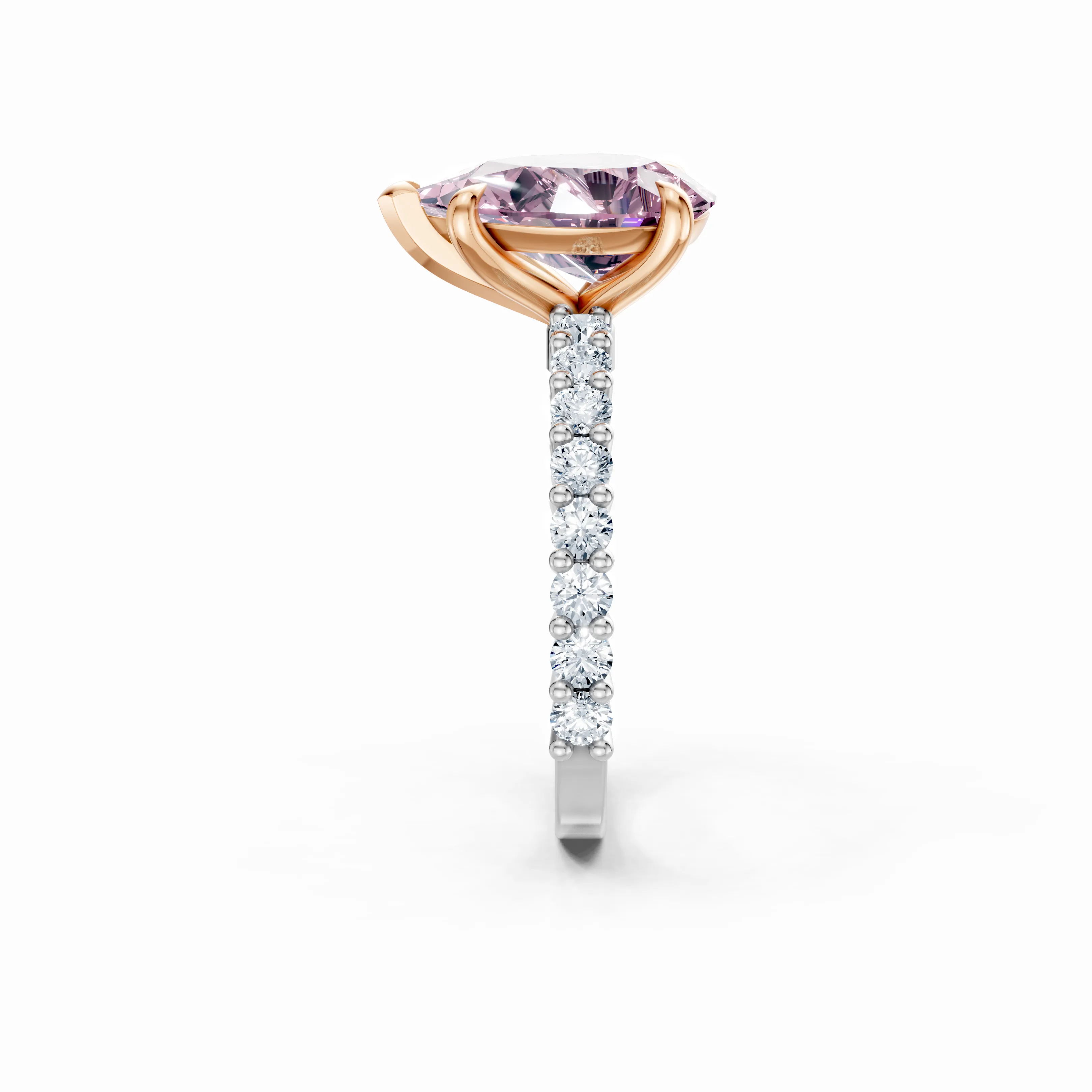 roselight arc pear ring - gallery - 3