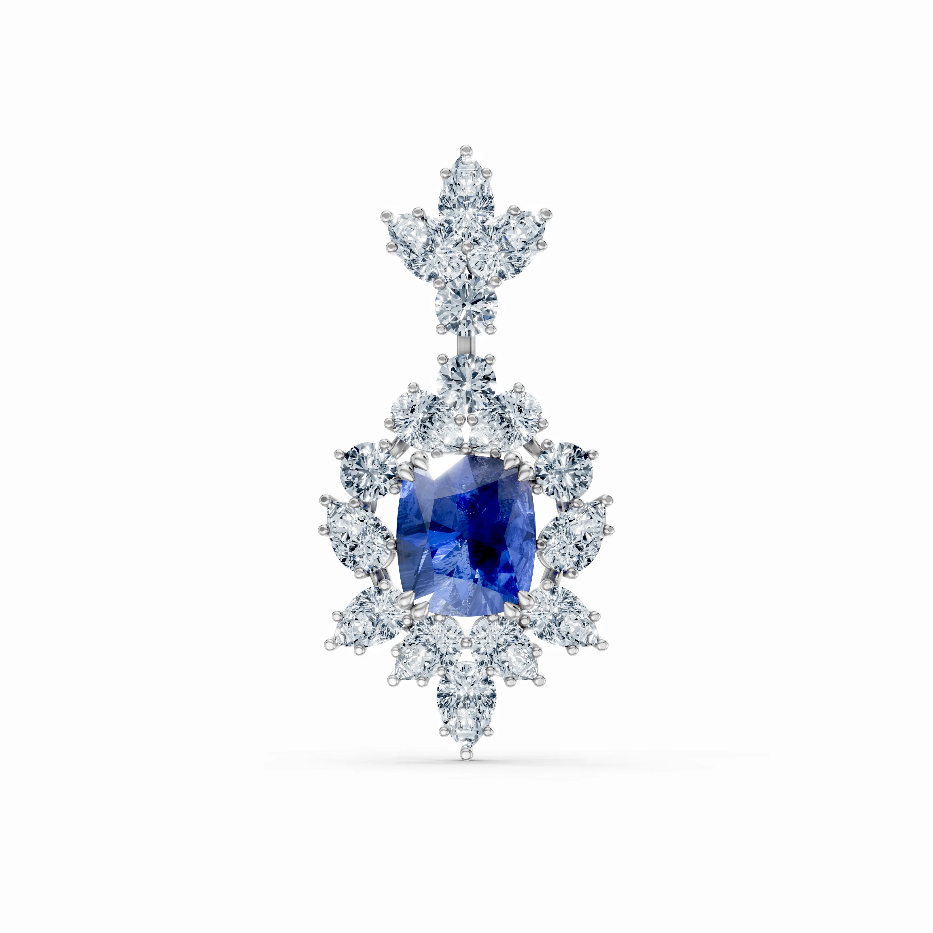 roselle sapphire drop earrings - gallery - 4