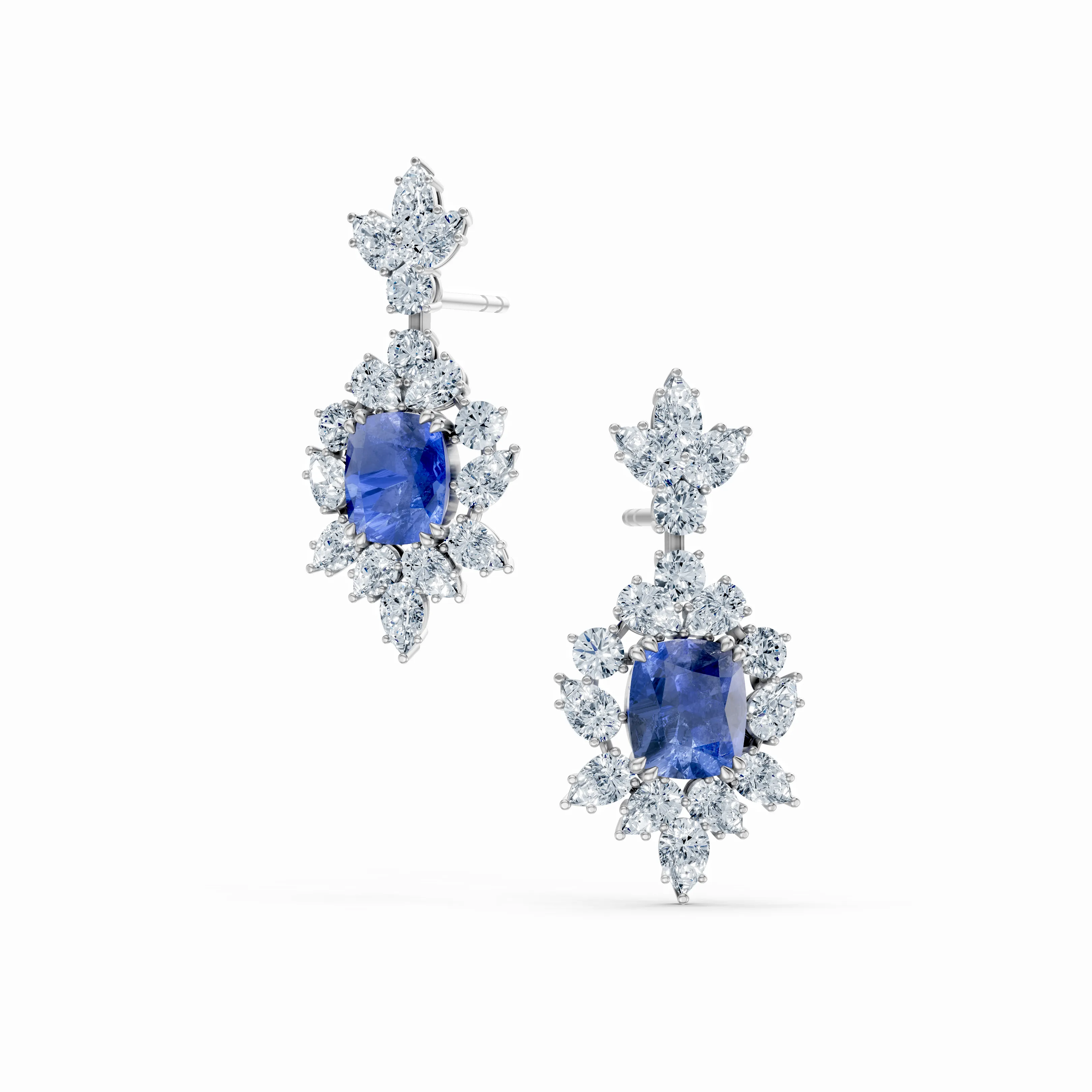 roselle sapphire drop earrings - gallery - 5
