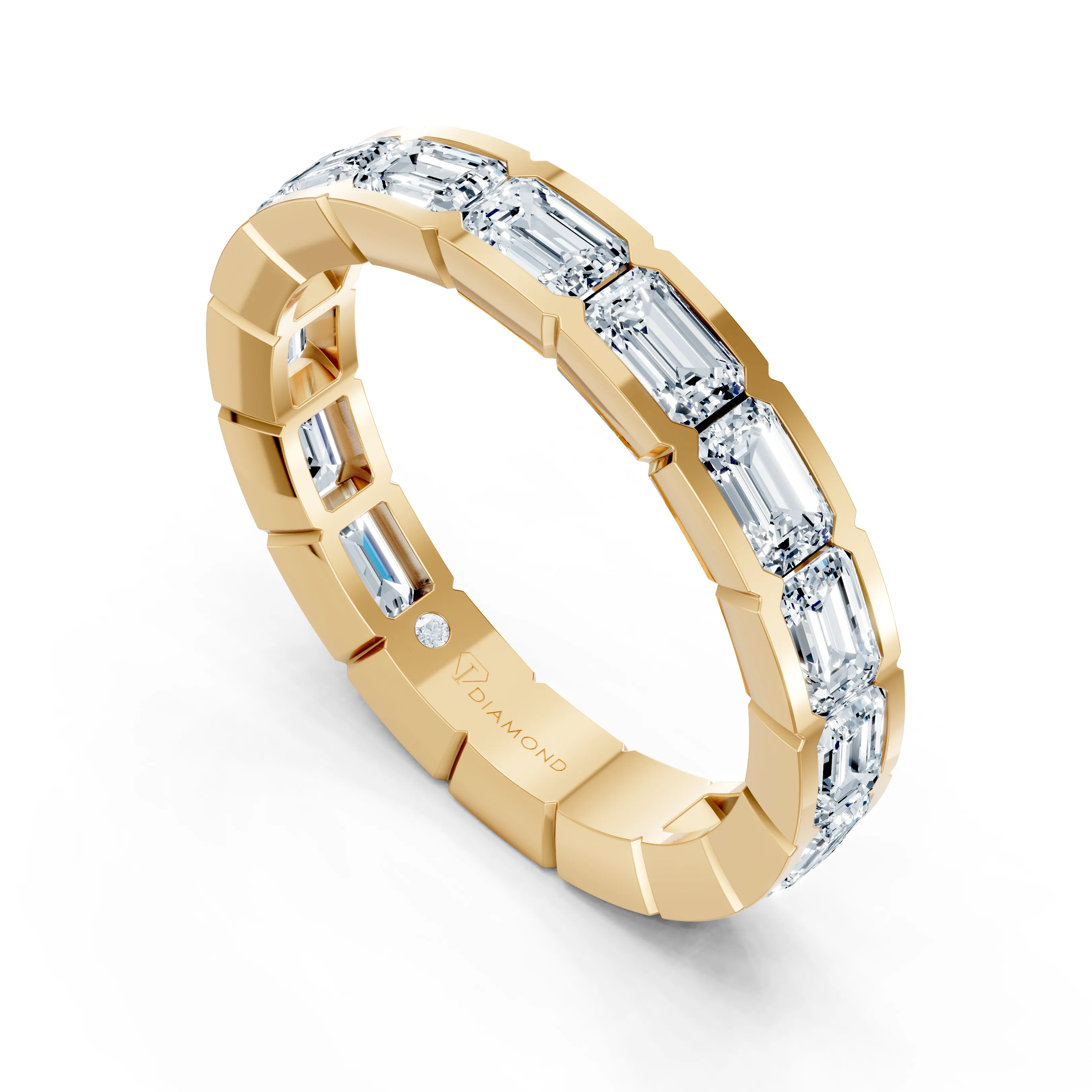 valencia emerald bezel eternity band - gallery - 6