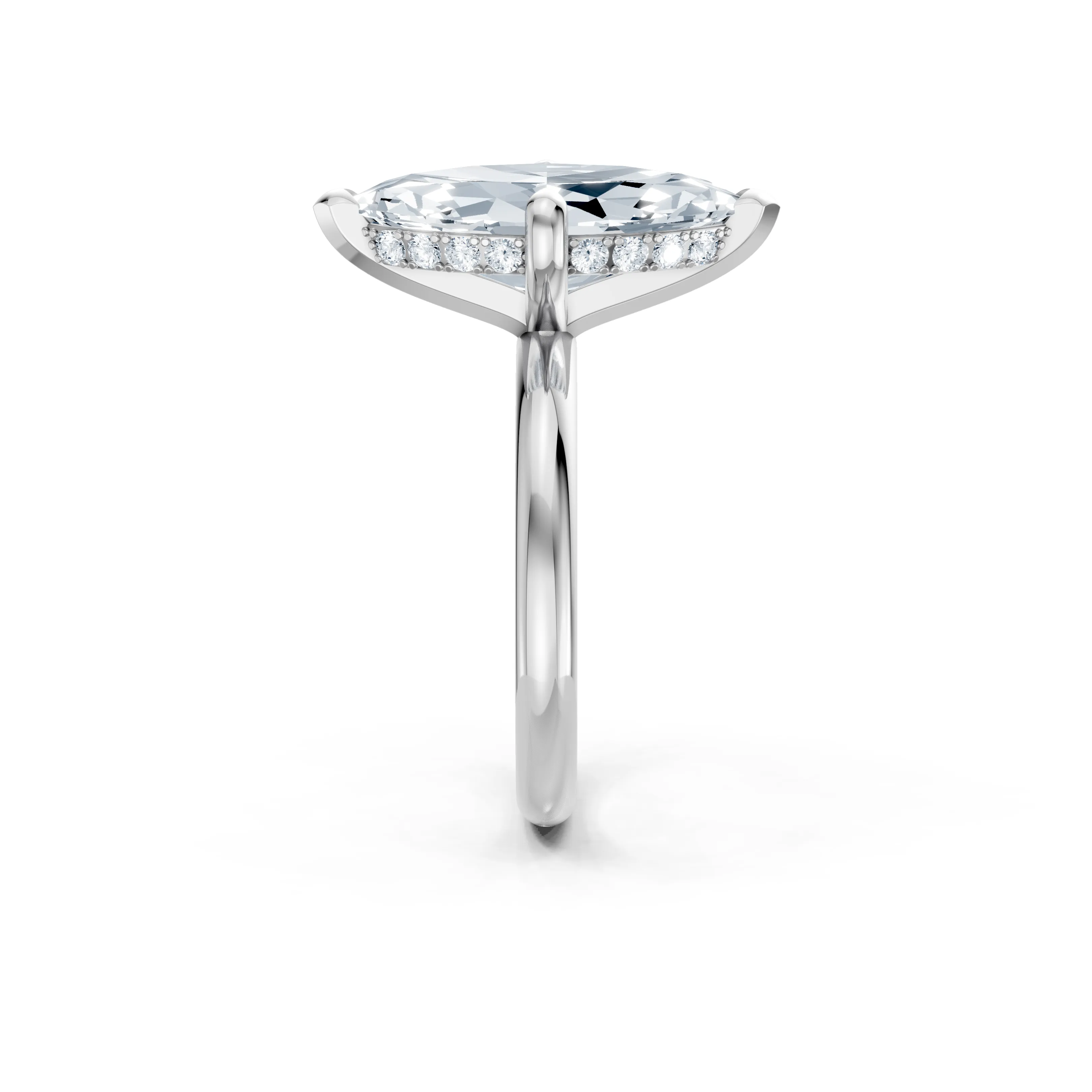 sylvara marquise hidden halo solitaire ring - gallery - 4