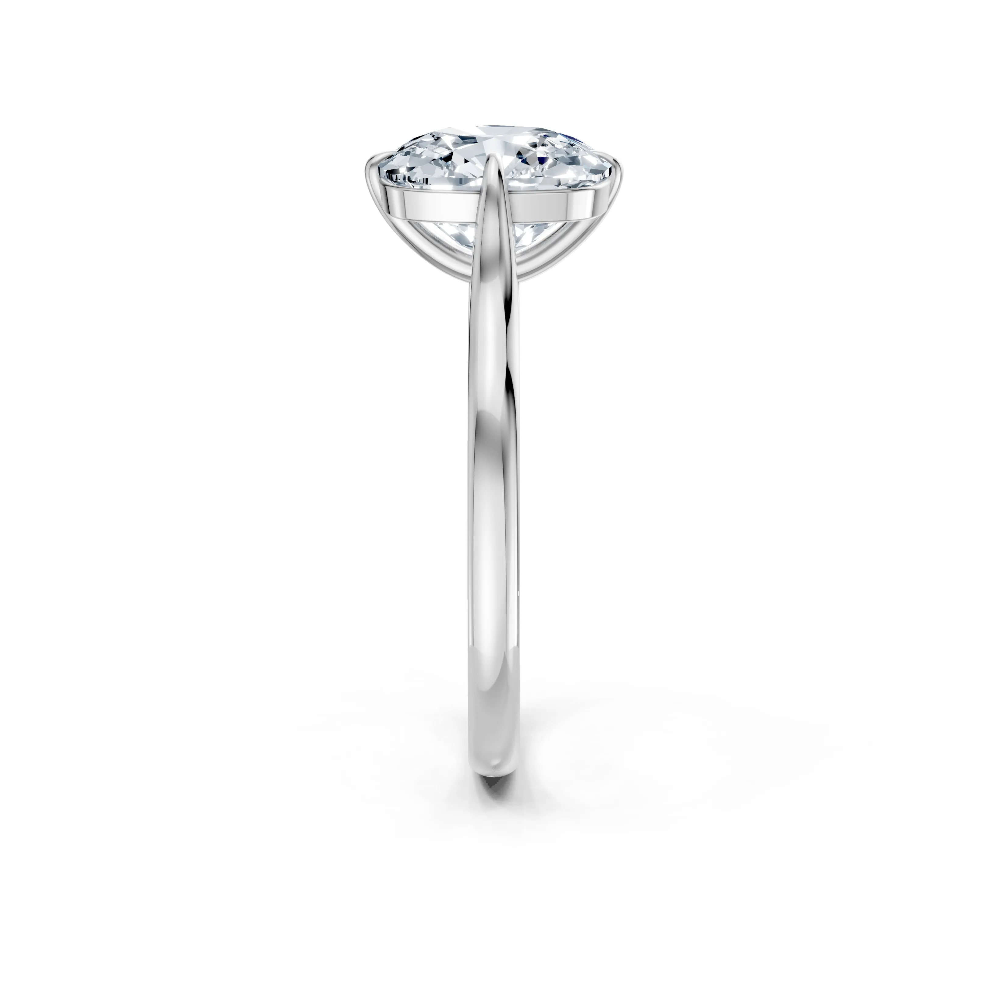 calviera cushion solitaire square band ring - gallery - 4
