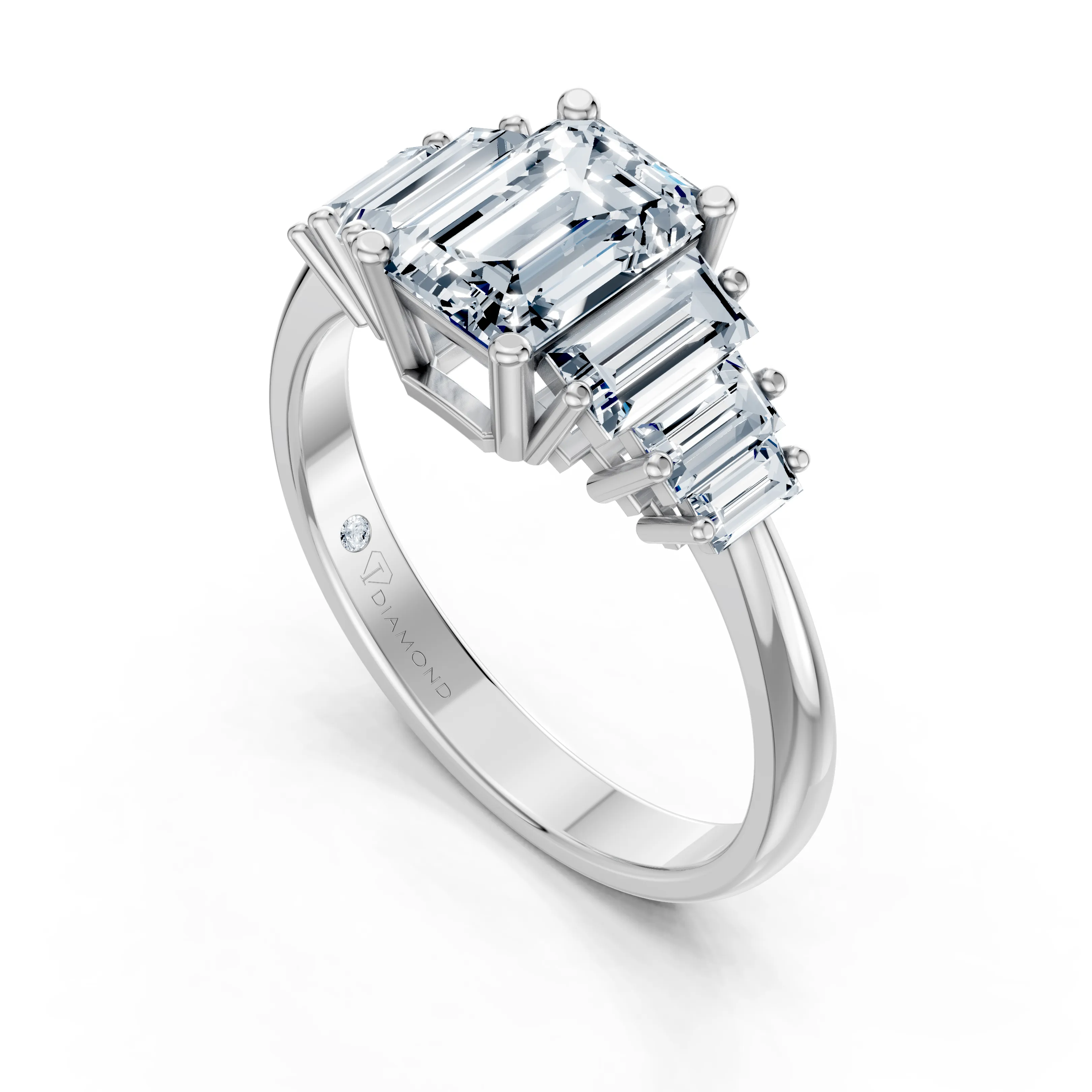 zyphora emerald baguette ring - gallery - 5