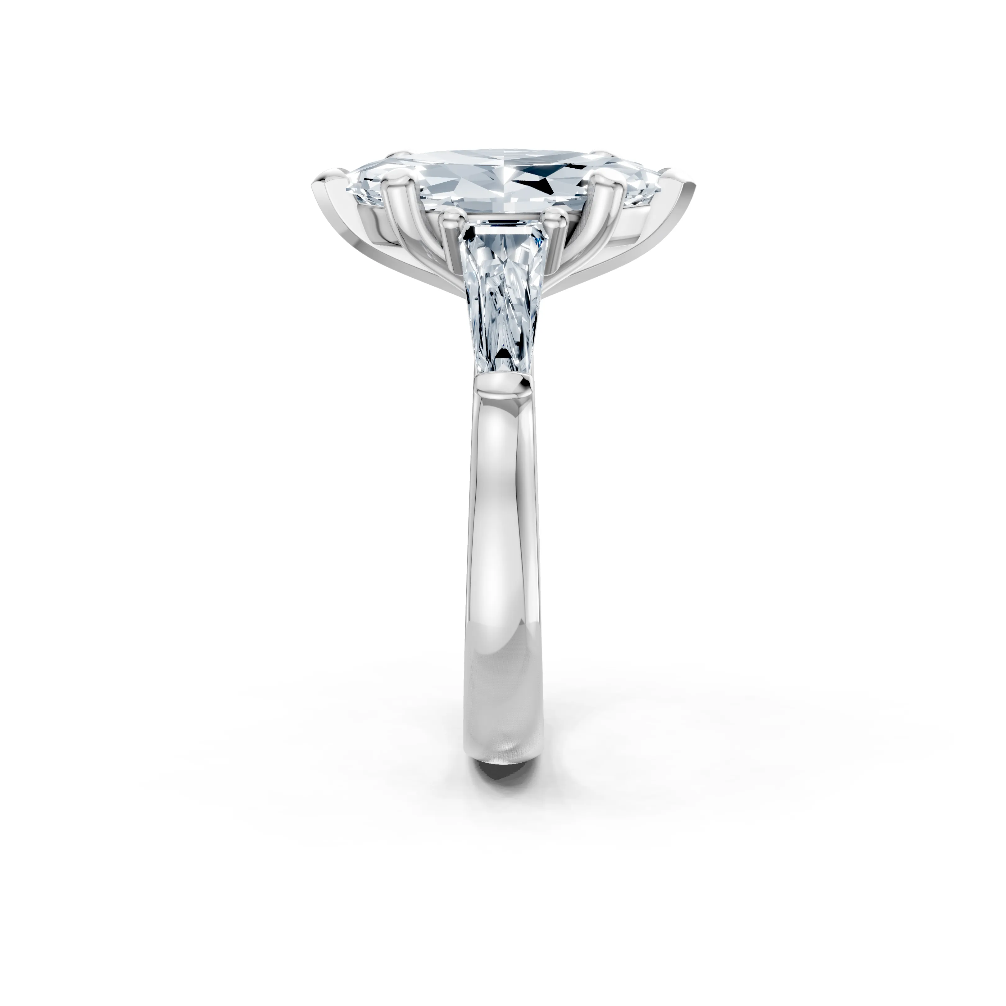 zephara marquise trio baguette ring - gallery - 3