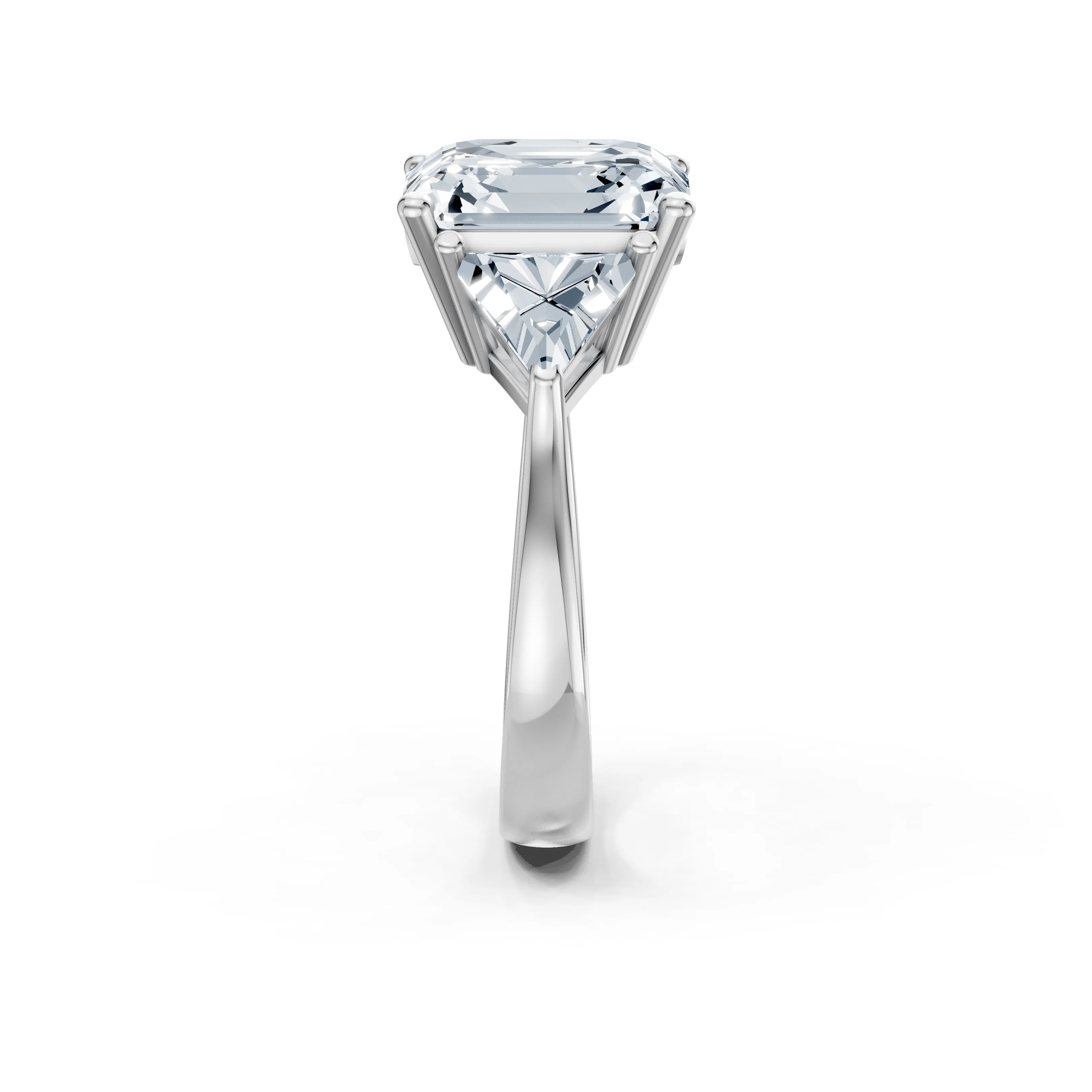 sylvianne asscher trio solitaire ring - gallery - 3