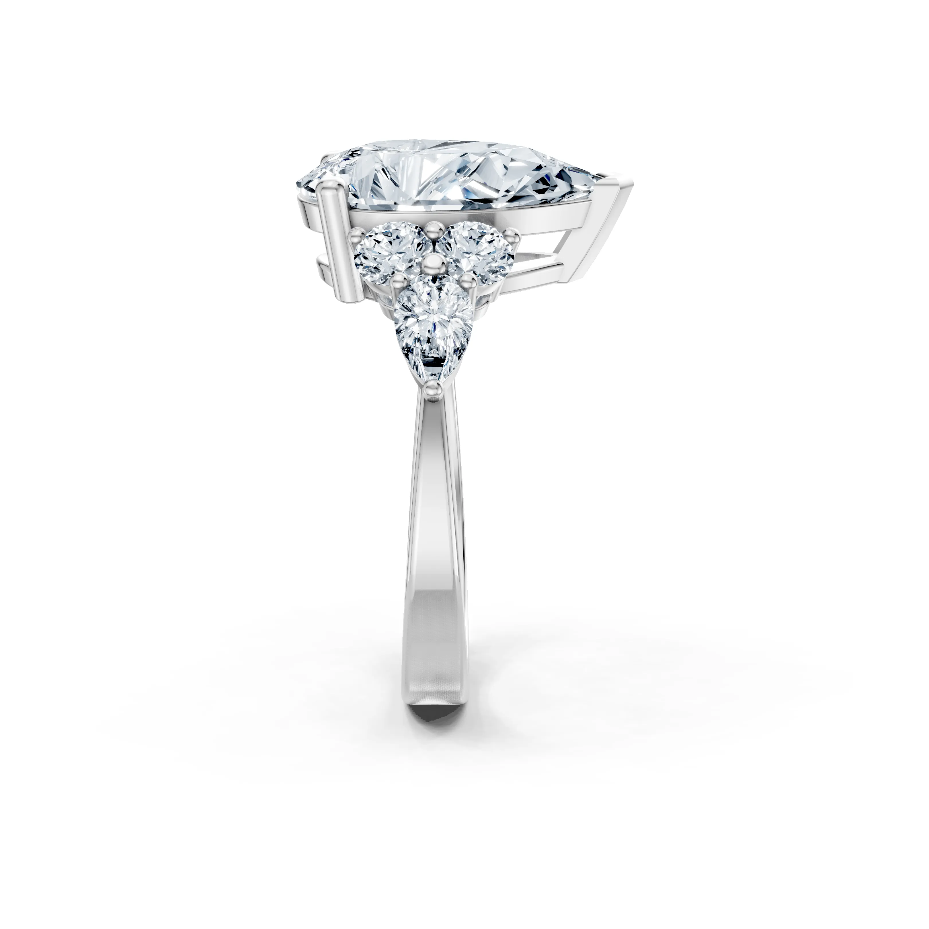 orlena pear trio solitaire ring - gallery - 3