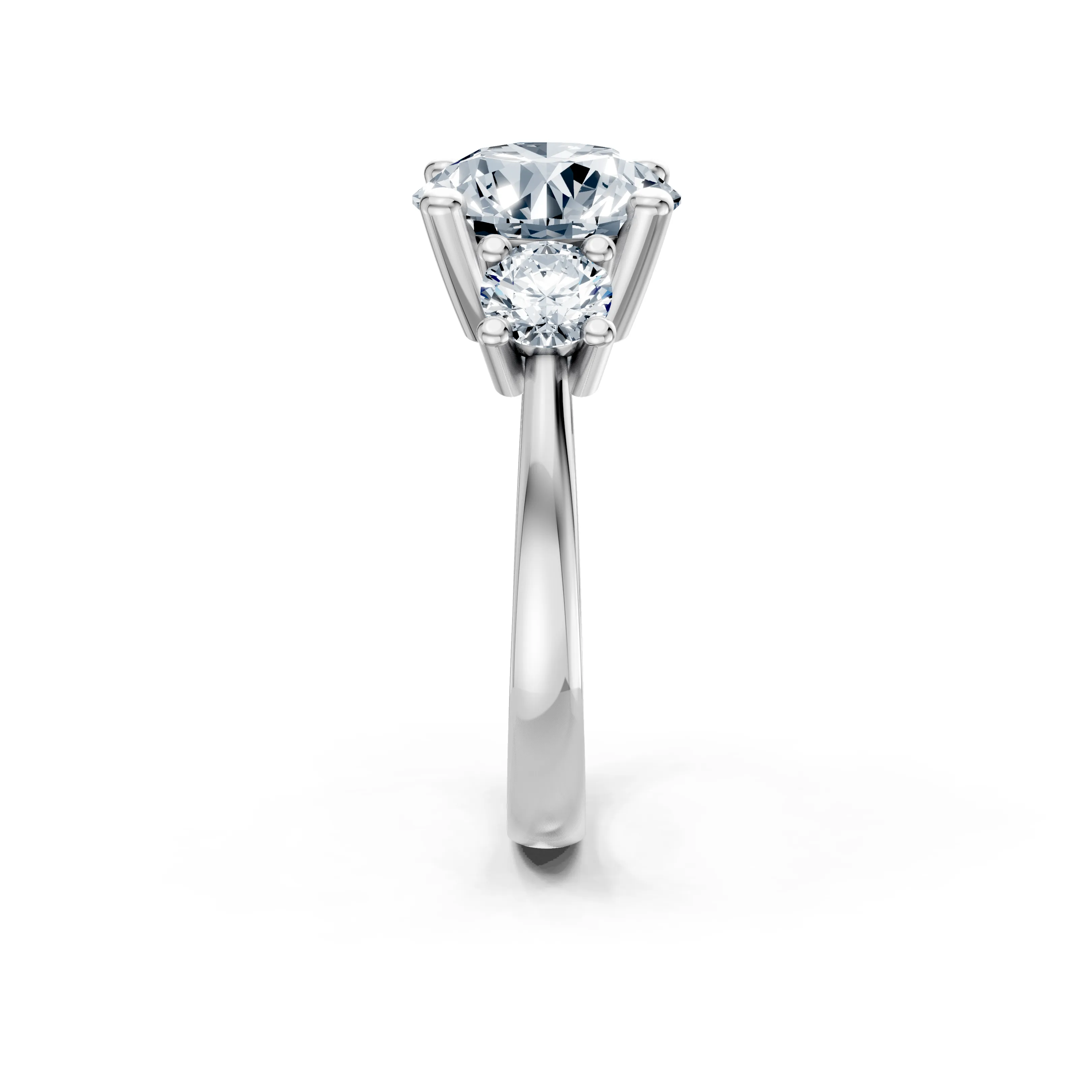 vionelle round trio solitaire ring - gallery - 5