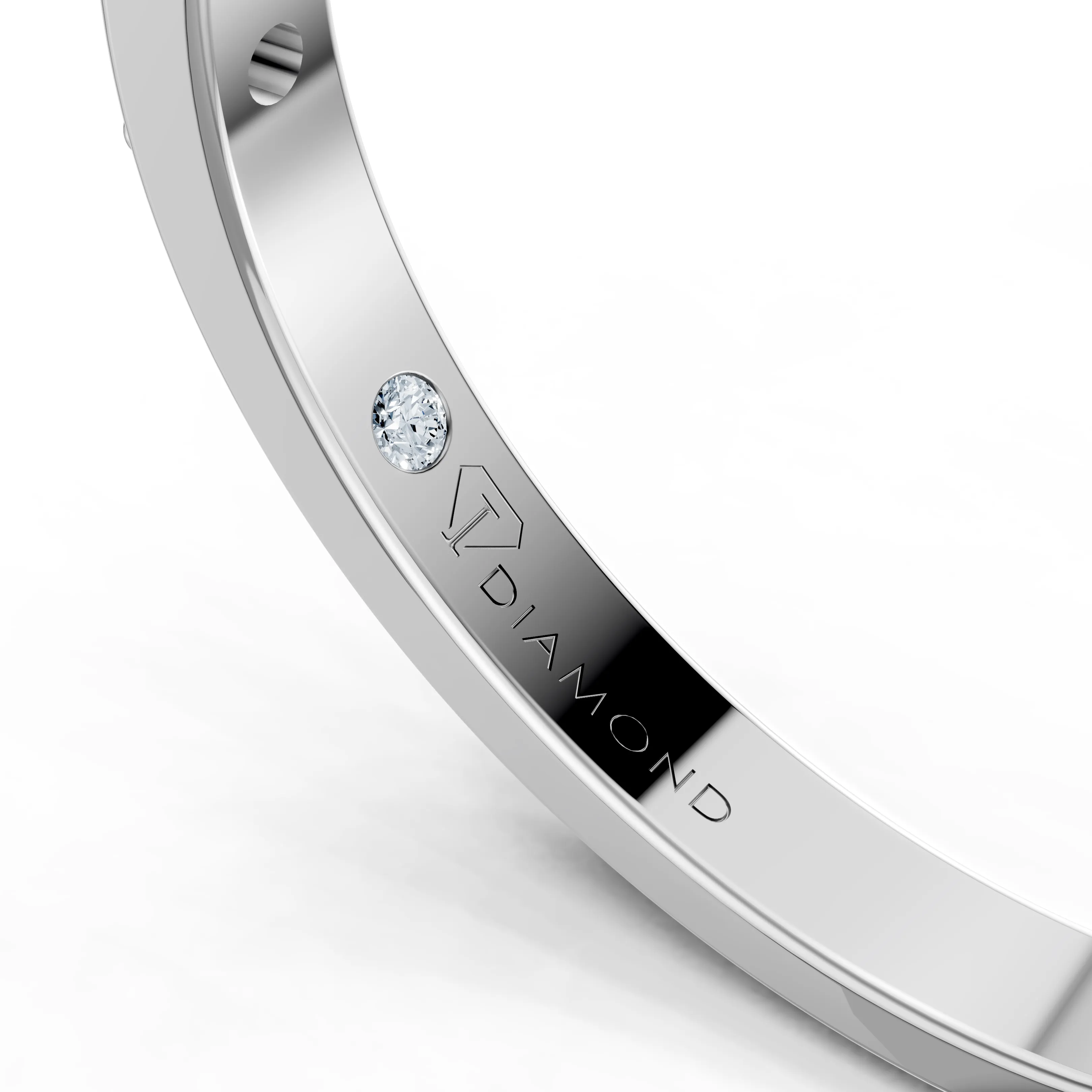 lumiera round hidden halo pave solitaire ring - gallery - 5