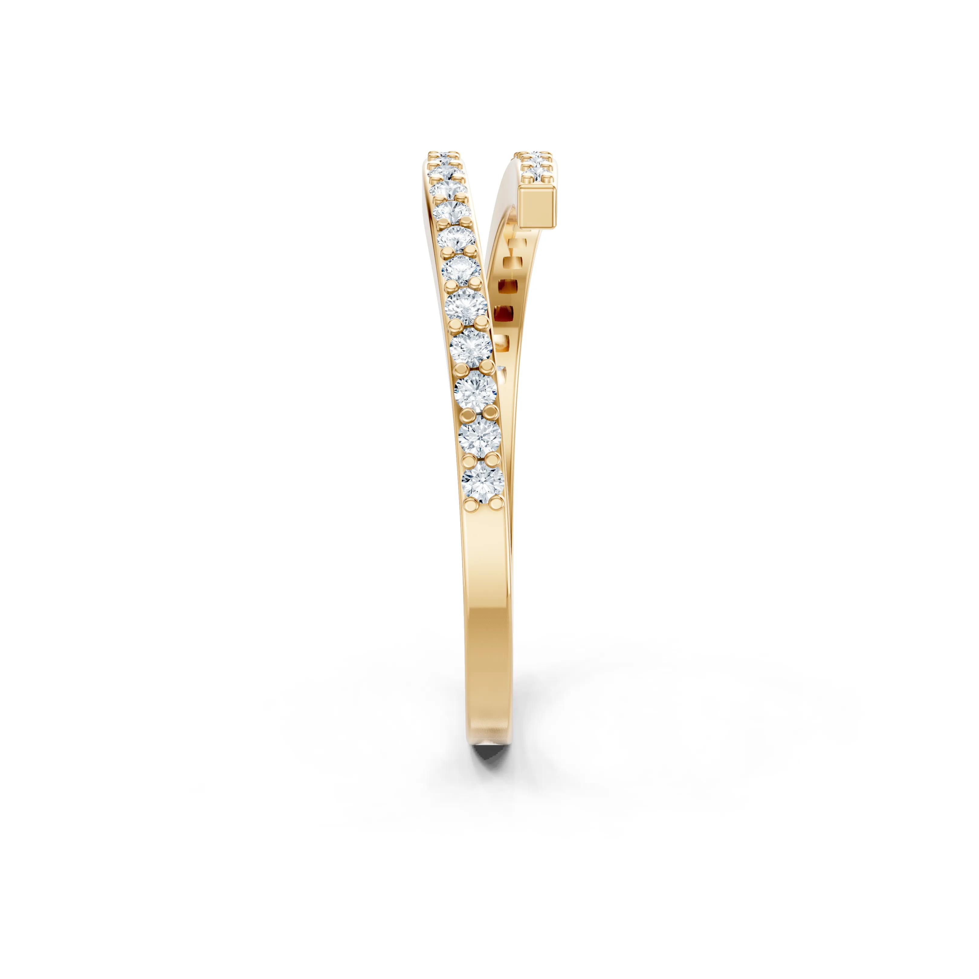 elina pave diamond bypass ring - gallery - 3