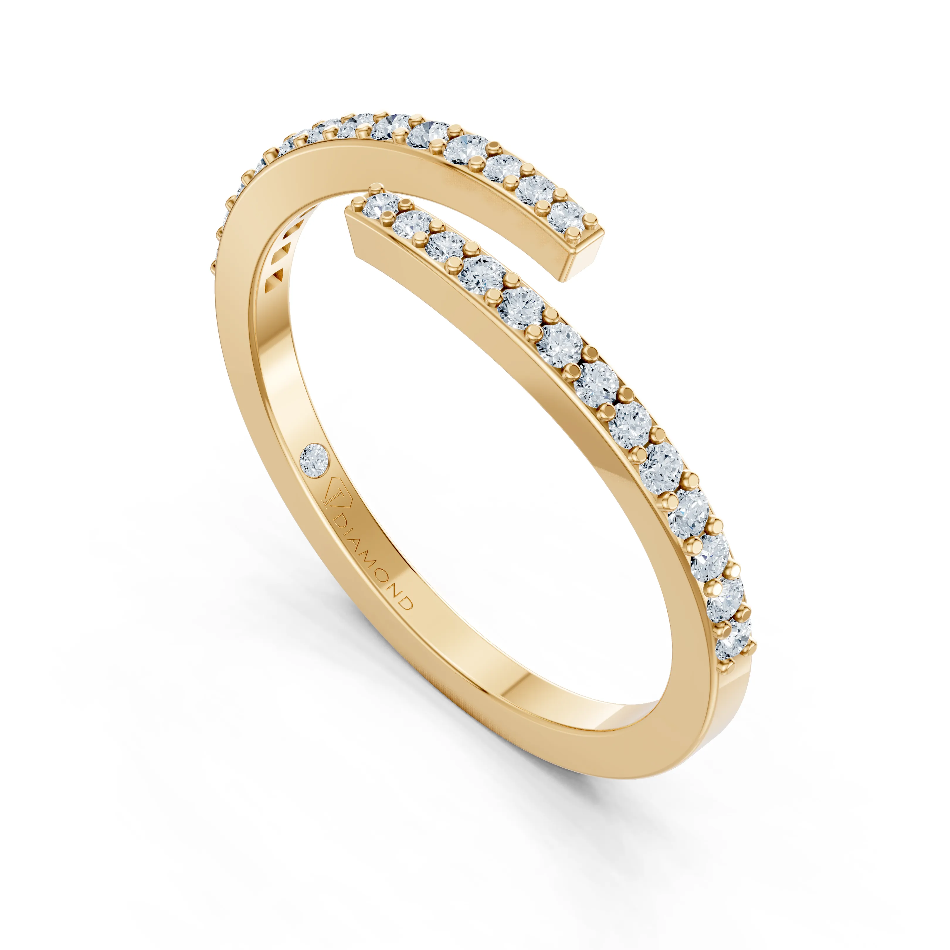 elina pave diamond bypass ring - gallery - 4