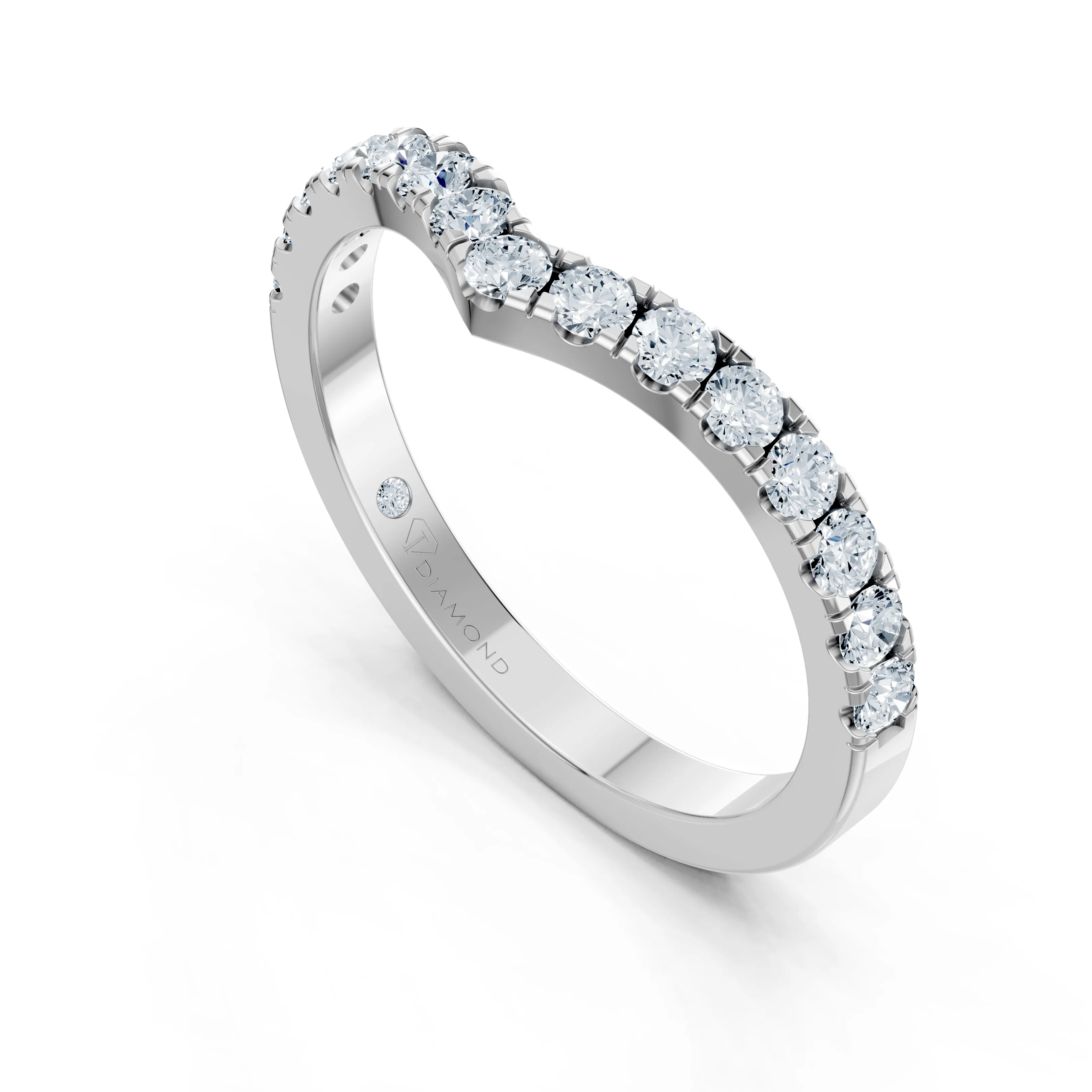 vespera v shaped eternity band - gallery - 5
