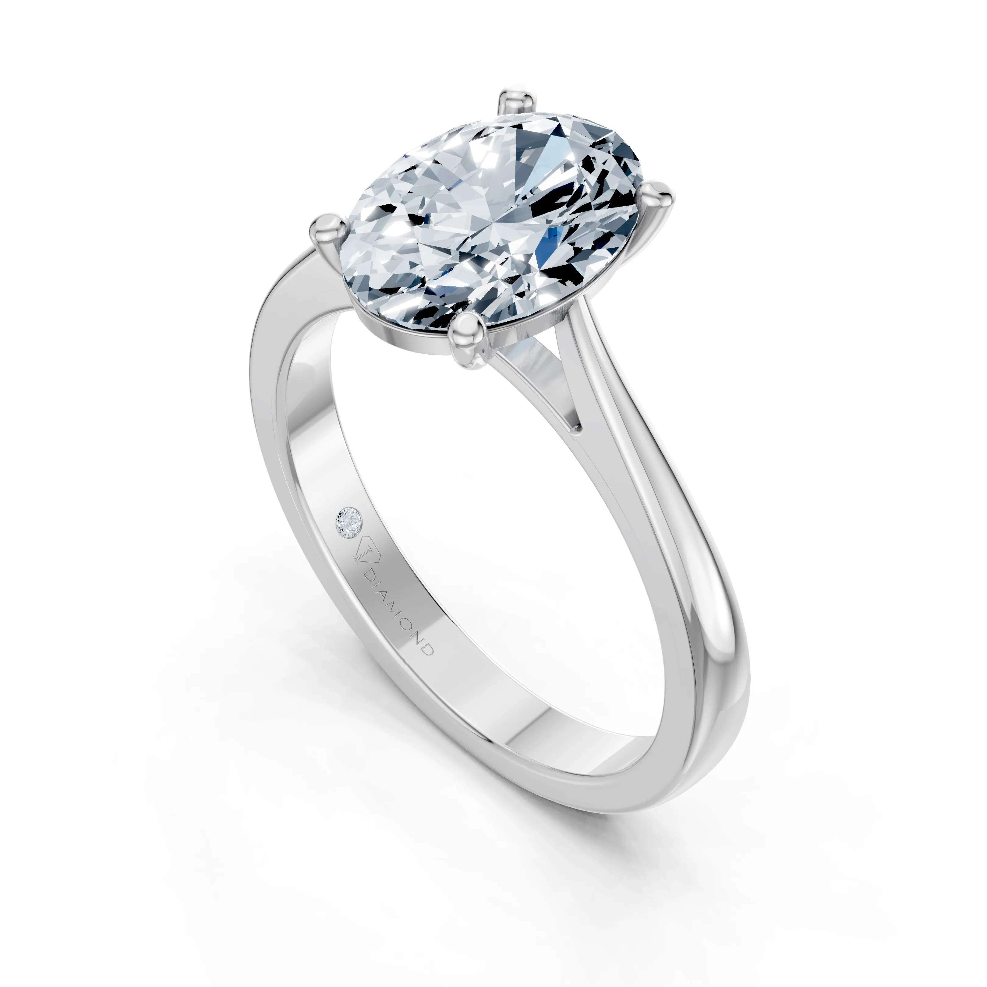 seraphina oval solitaire ring - gallery - 5
