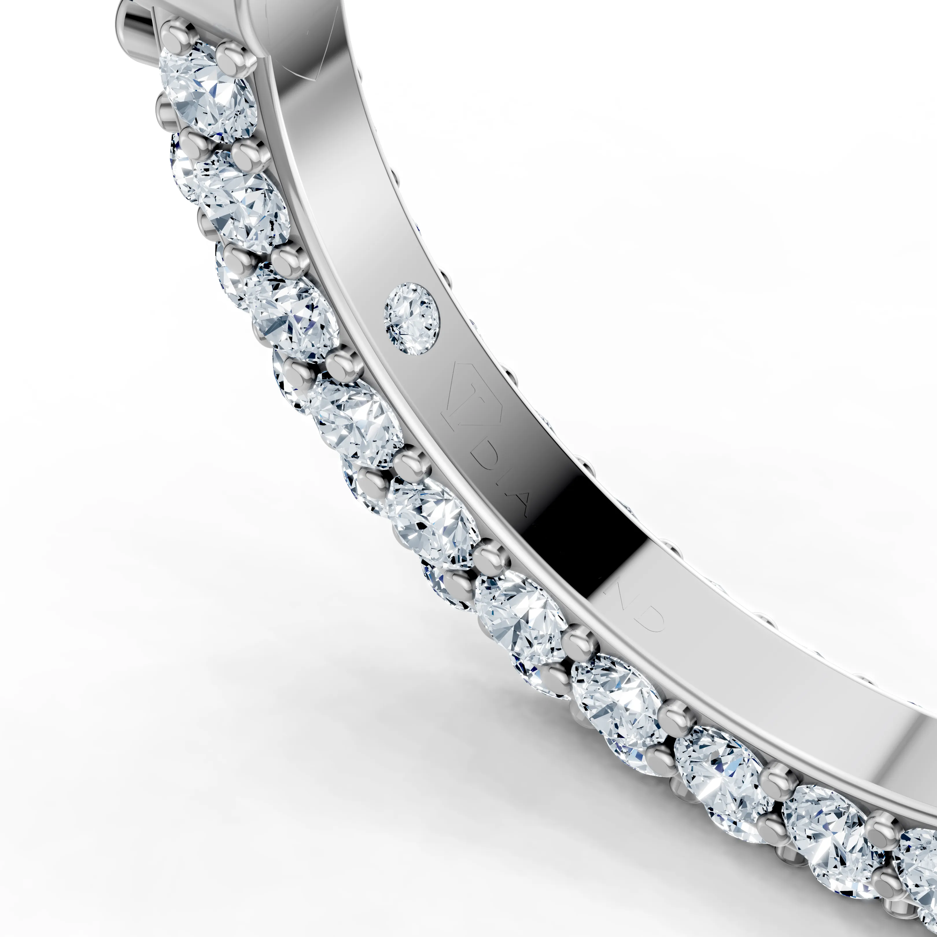 lumiera oval hidden halo ring - gallery - 6