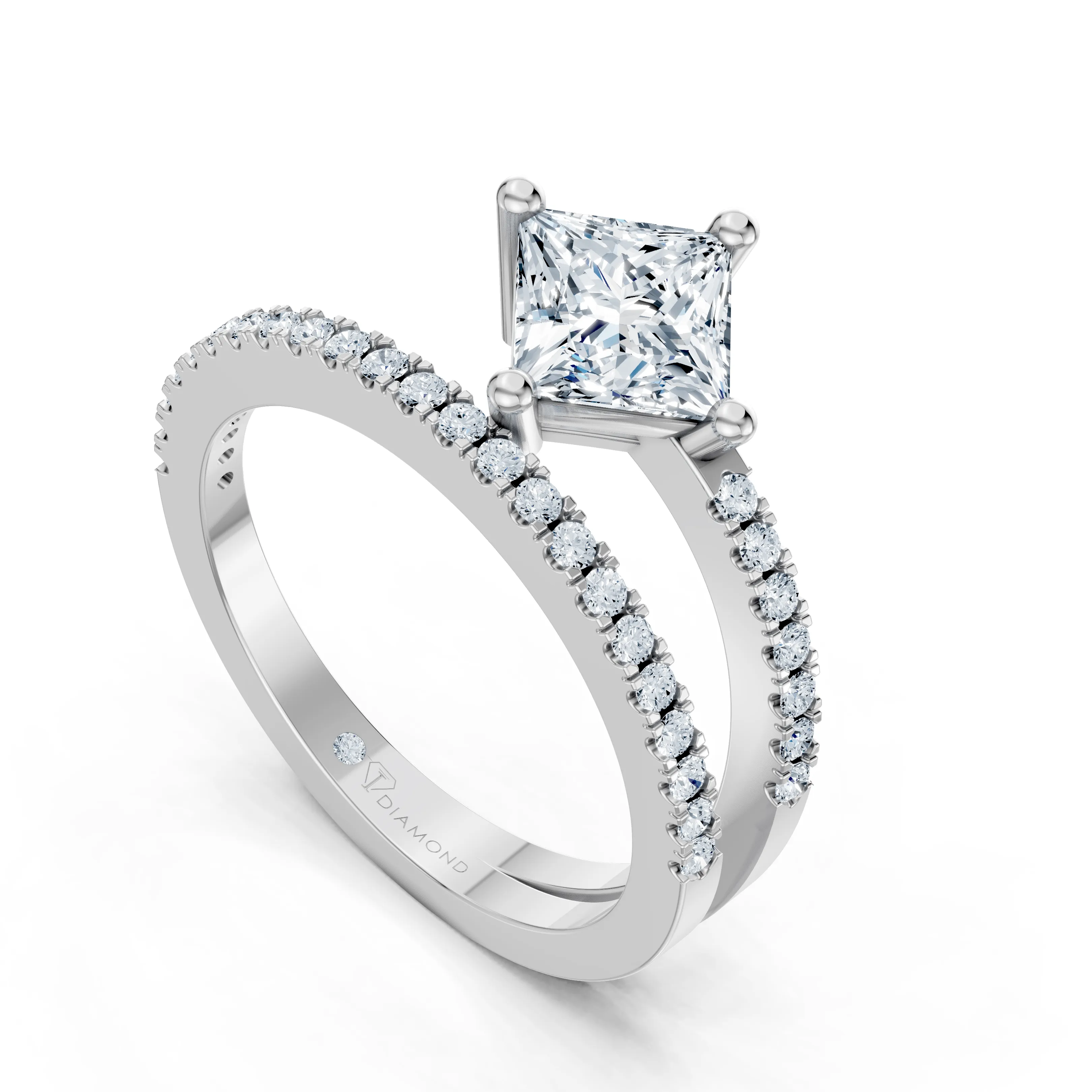 virelia princess twist pave ring - gallery - 4