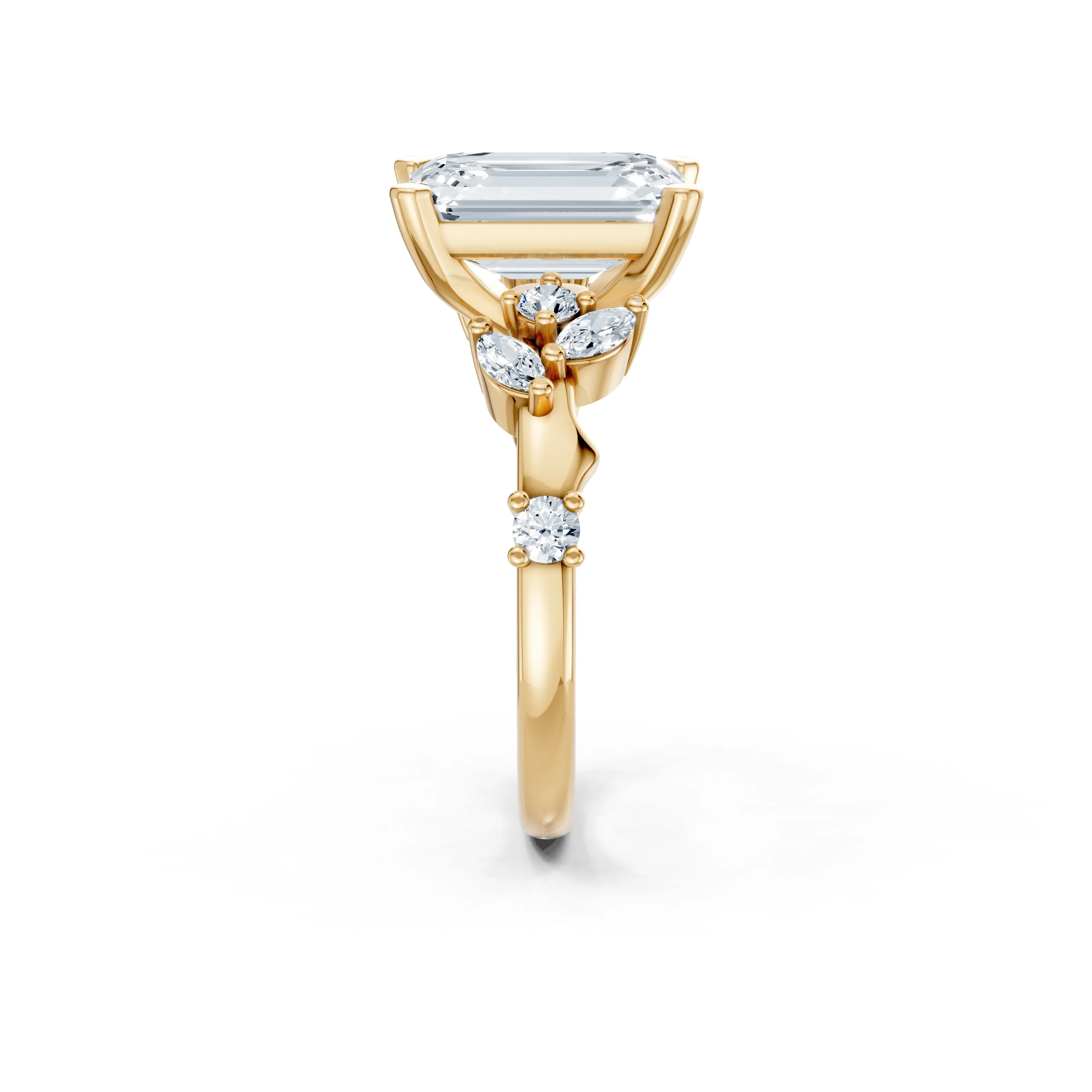 sylvaria emerald botanical cluster ring - gallery - 4