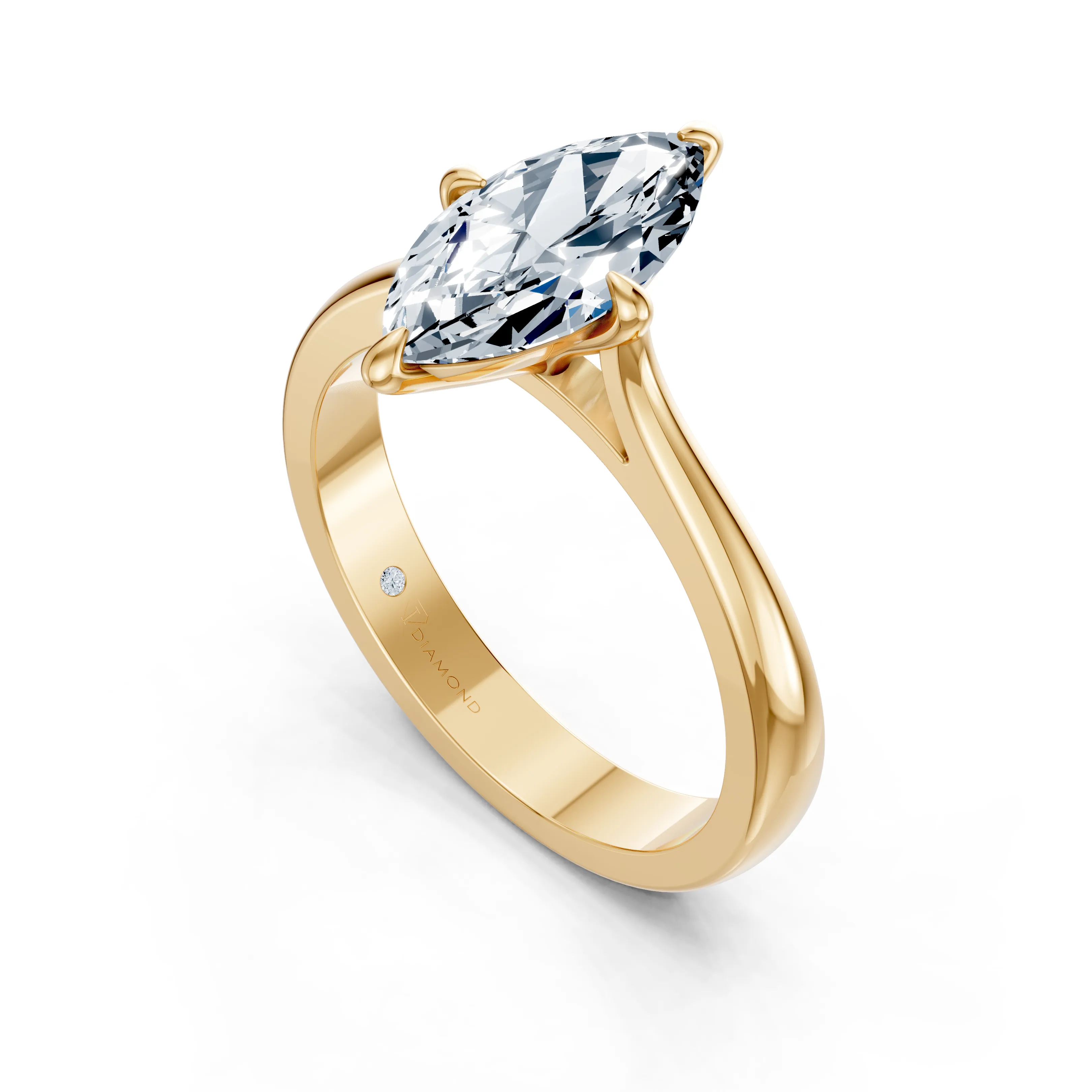 lunara marquise solitaire ring - gallery - 5
