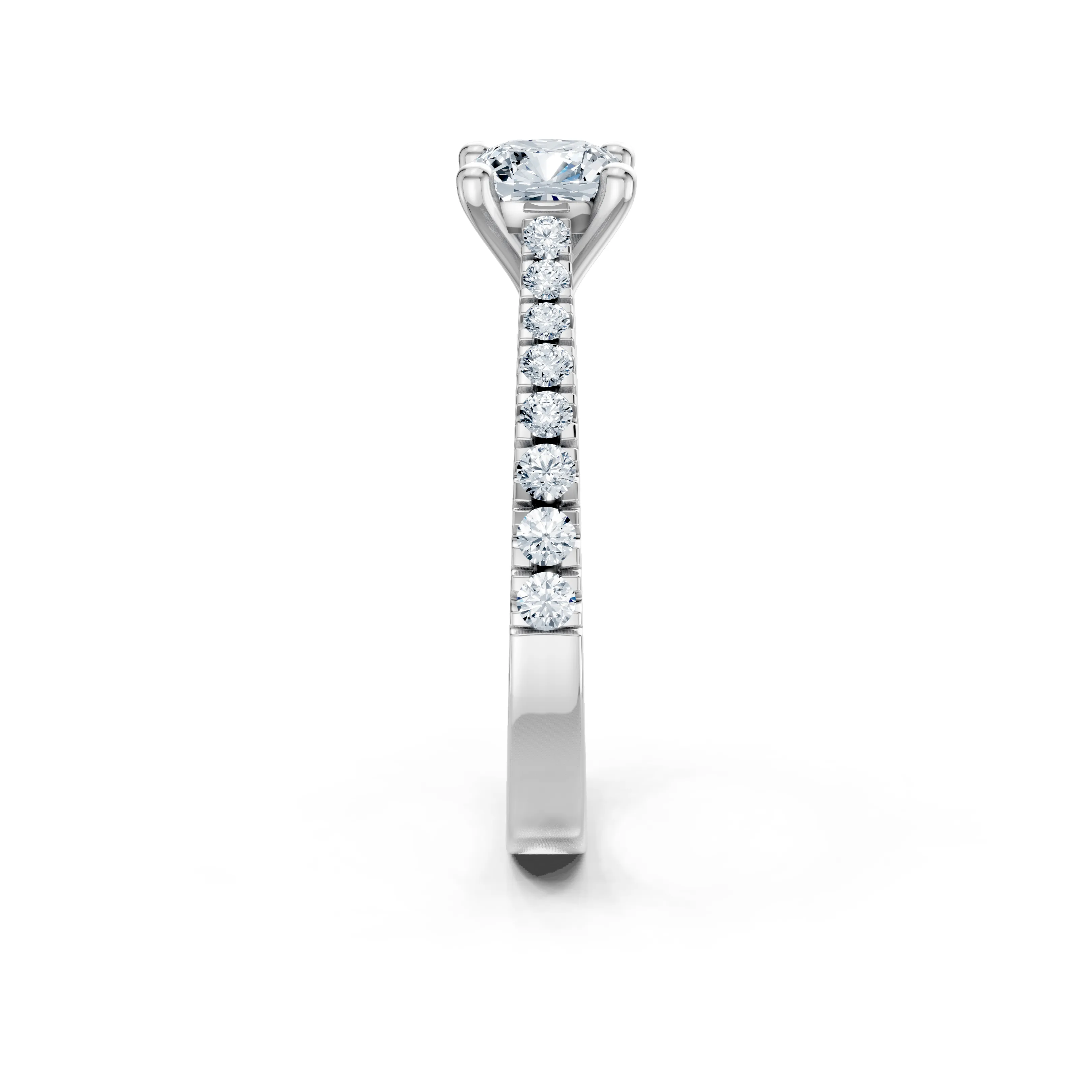aurelia pave solitaire ring - gallery - 4