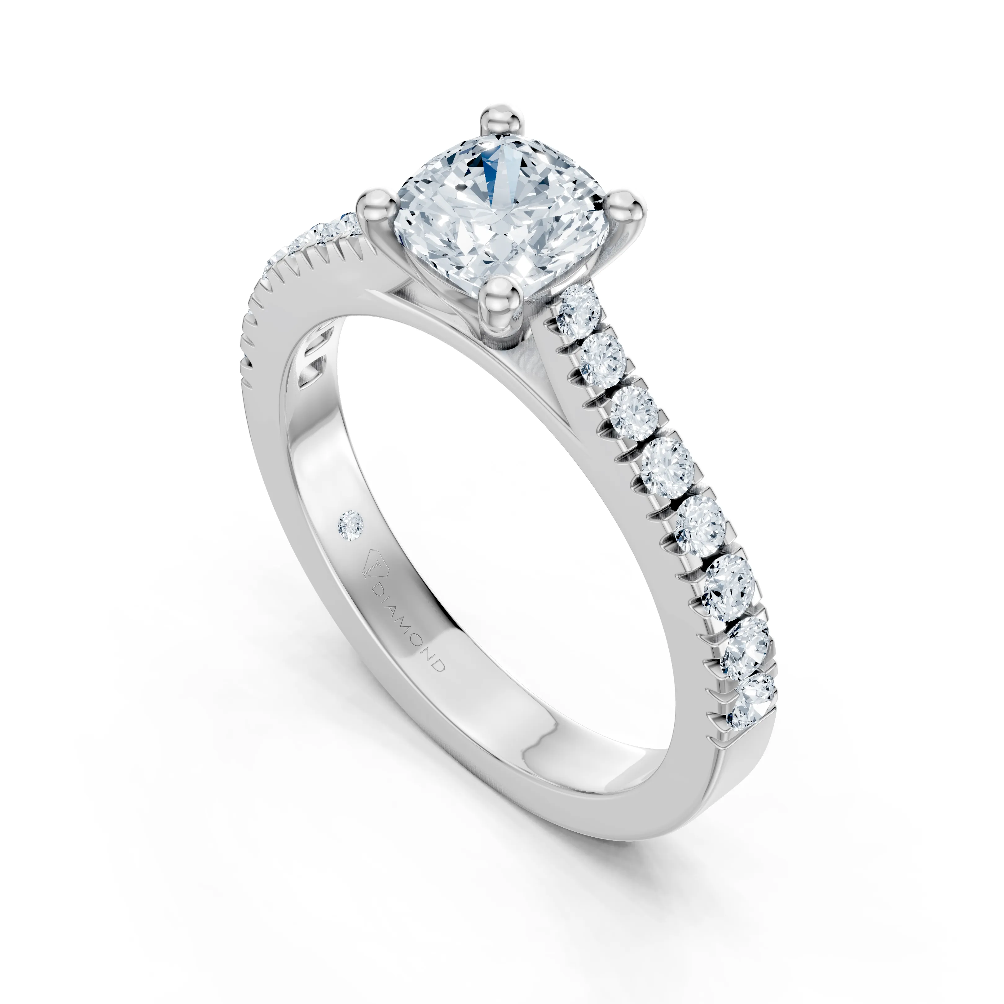 aurelia pave solitaire ring - gallery - 5