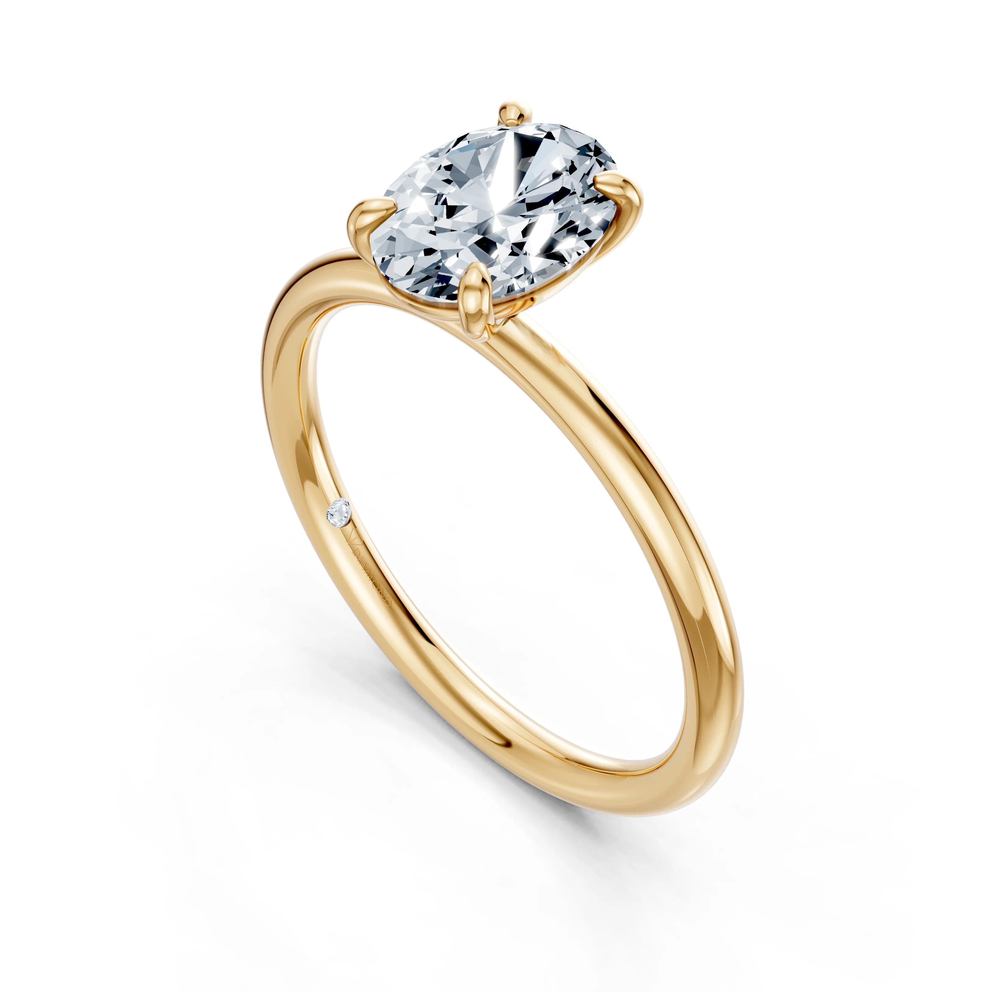 liora oval essence solitaire ring - gallery - 5