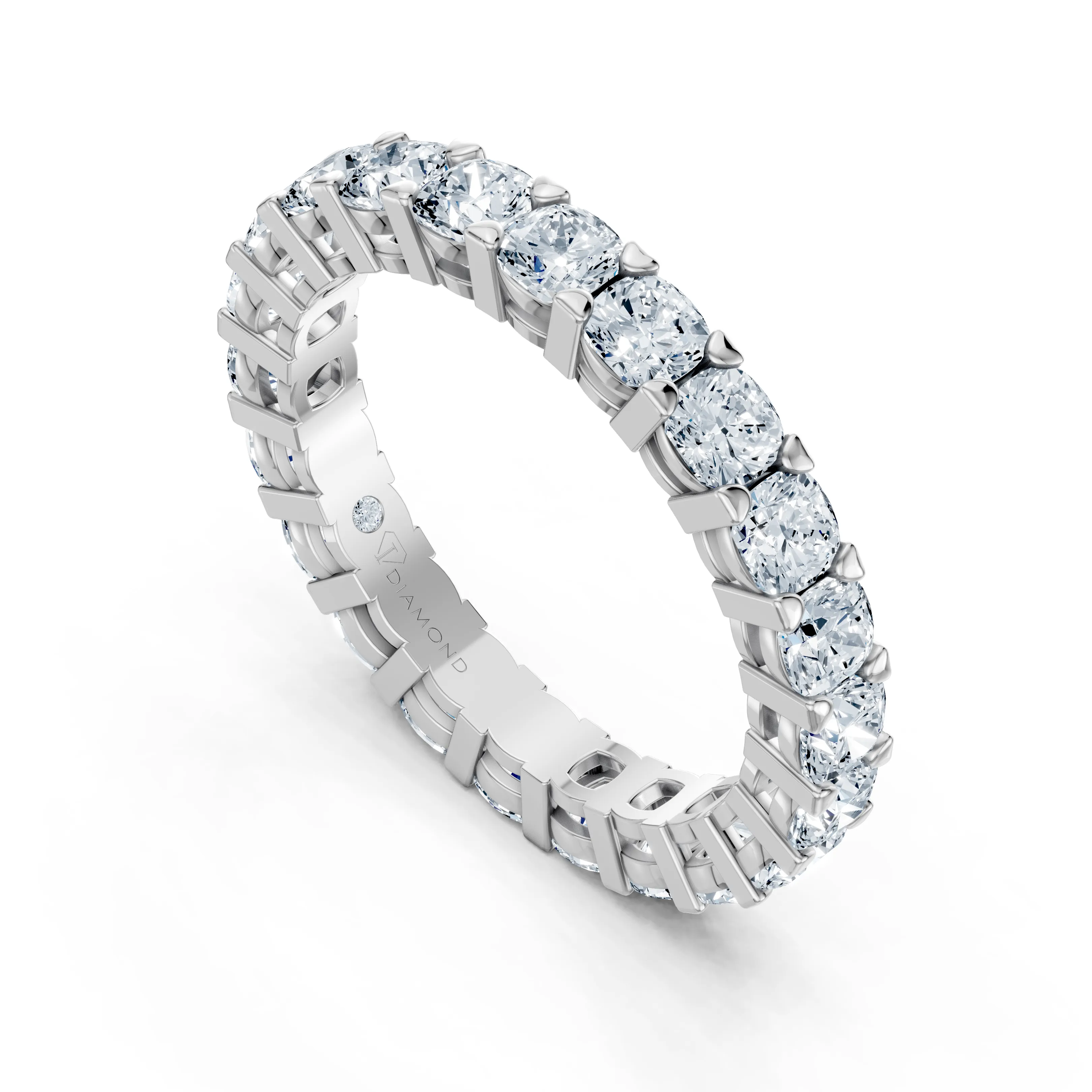 cadence cushion eternity band - gallery - 6