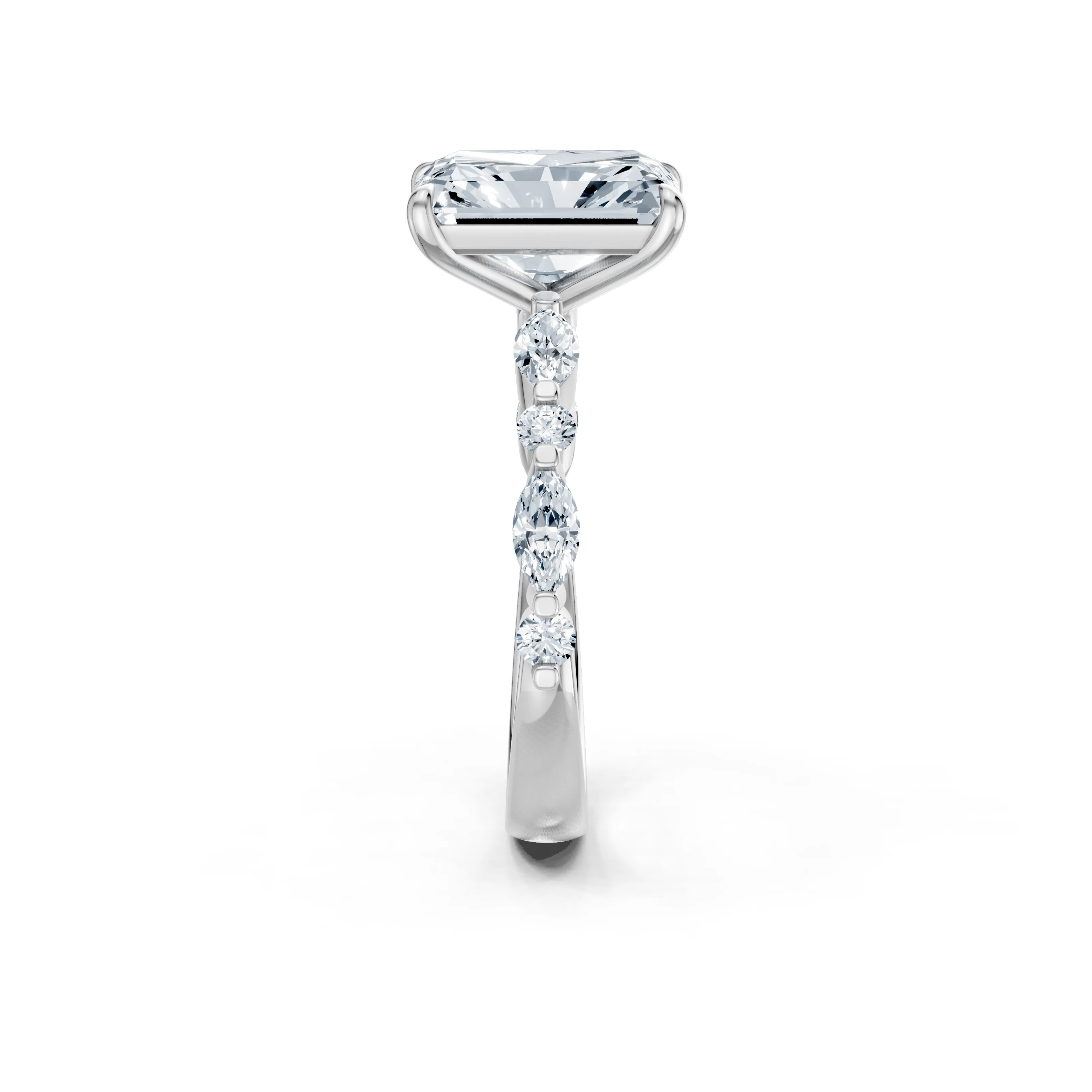celestine radiant alternating band ring - gallery - 4