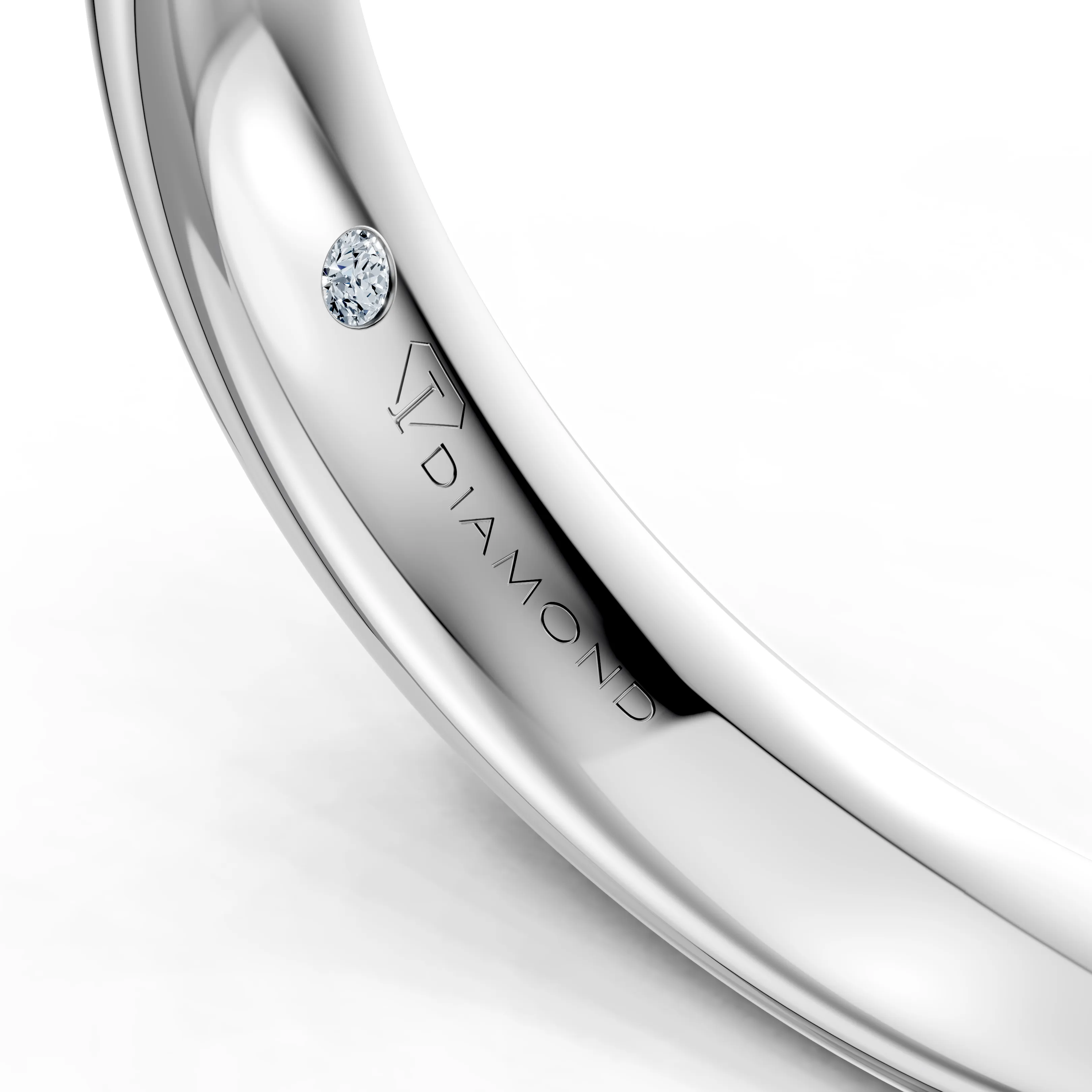 serenata round cathedral solitaire ring - gallery - 5