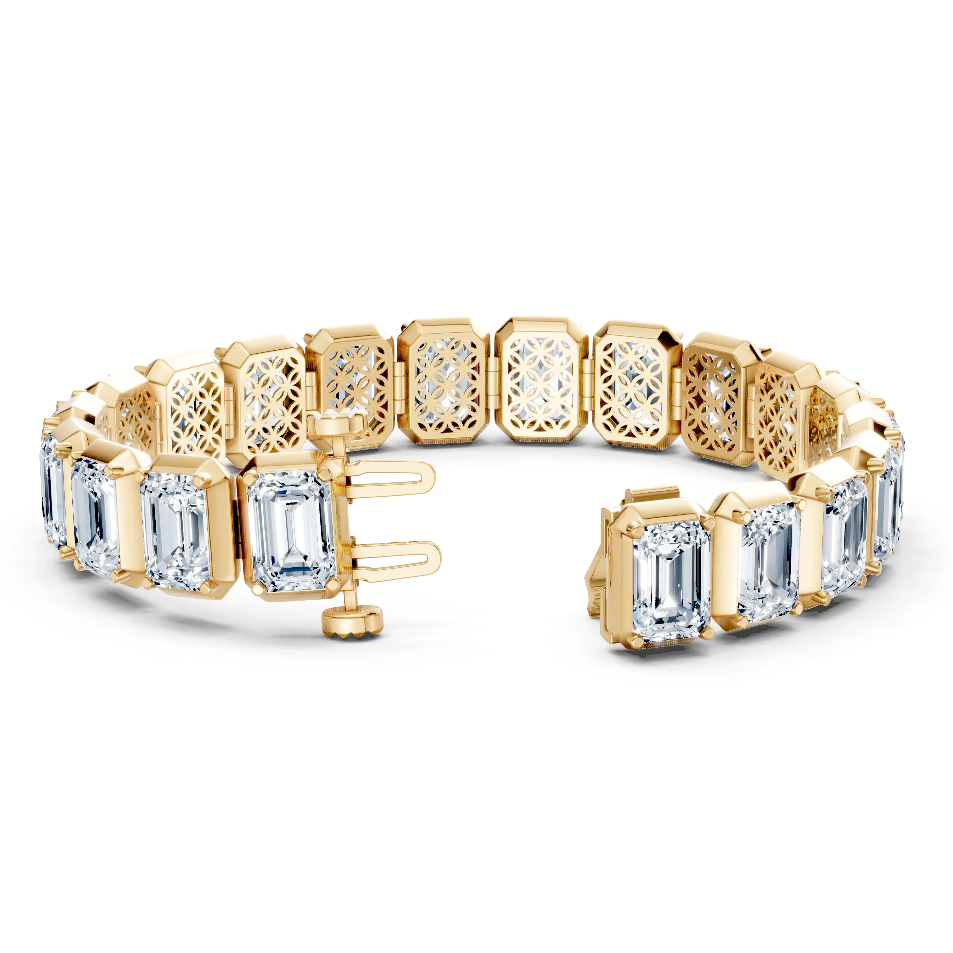 45 carat emerald tennis bracelet - gallery - 4