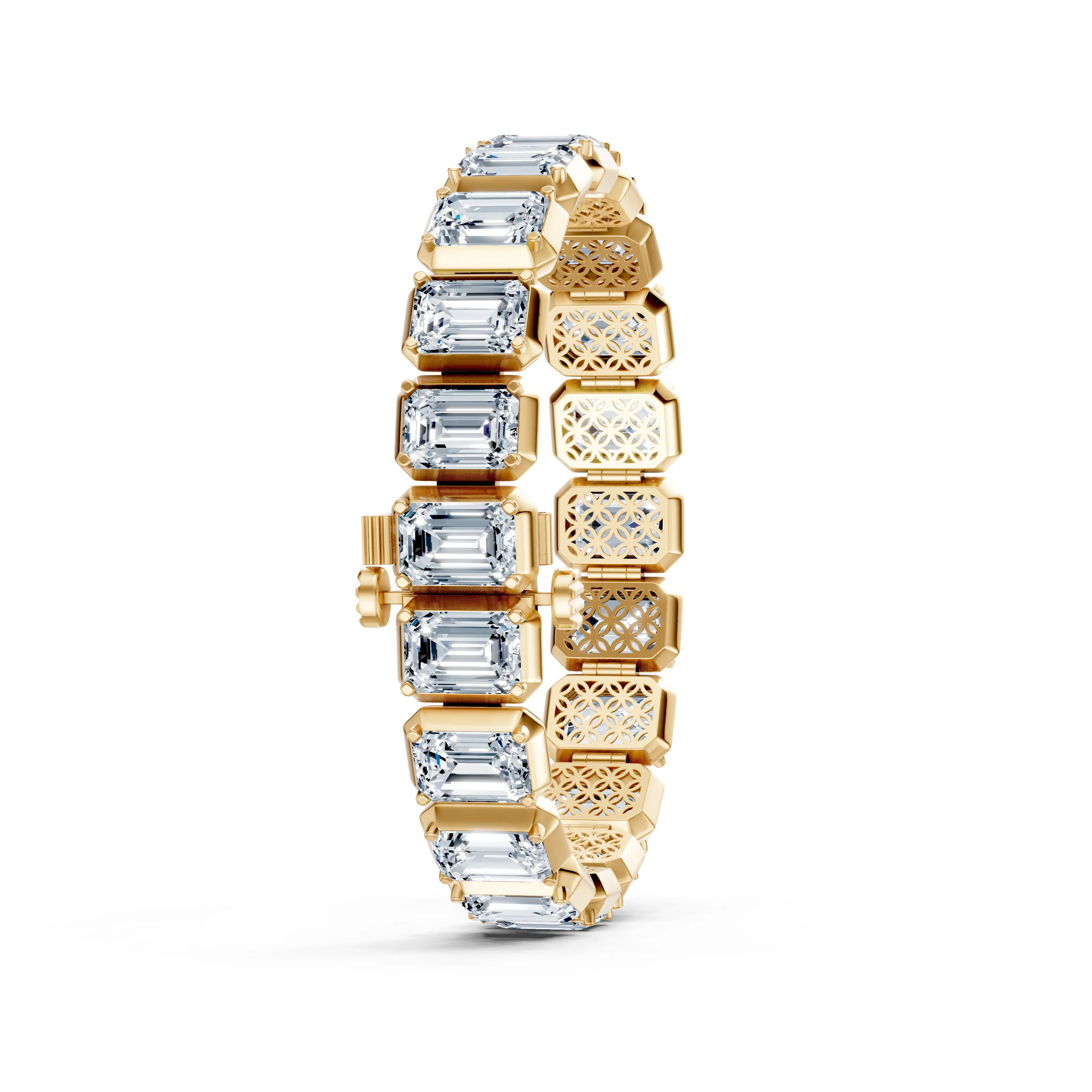 45 carat emerald tennis bracelet - gallery - 5