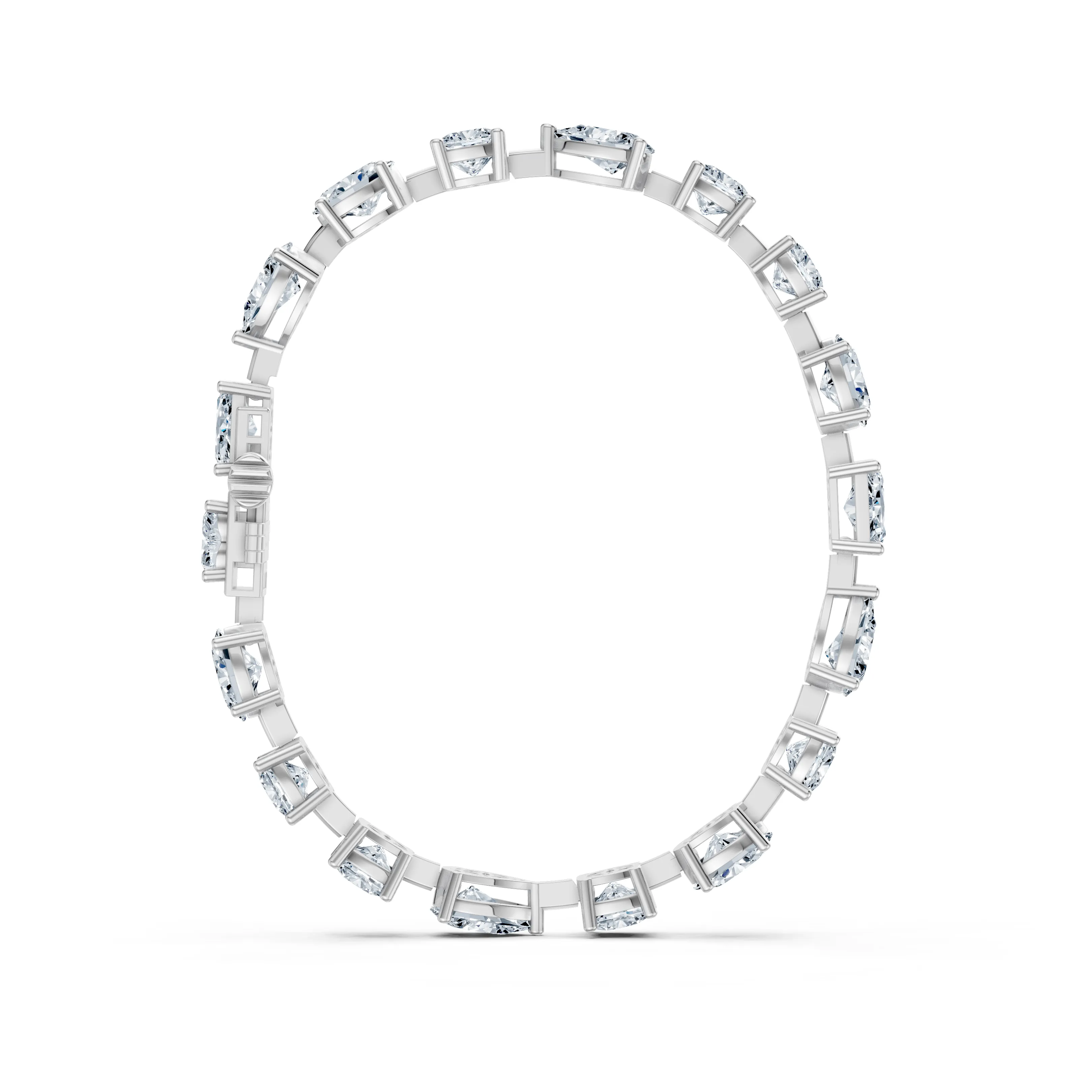 18 carat multi shape tennis bracelet - gallery - 6