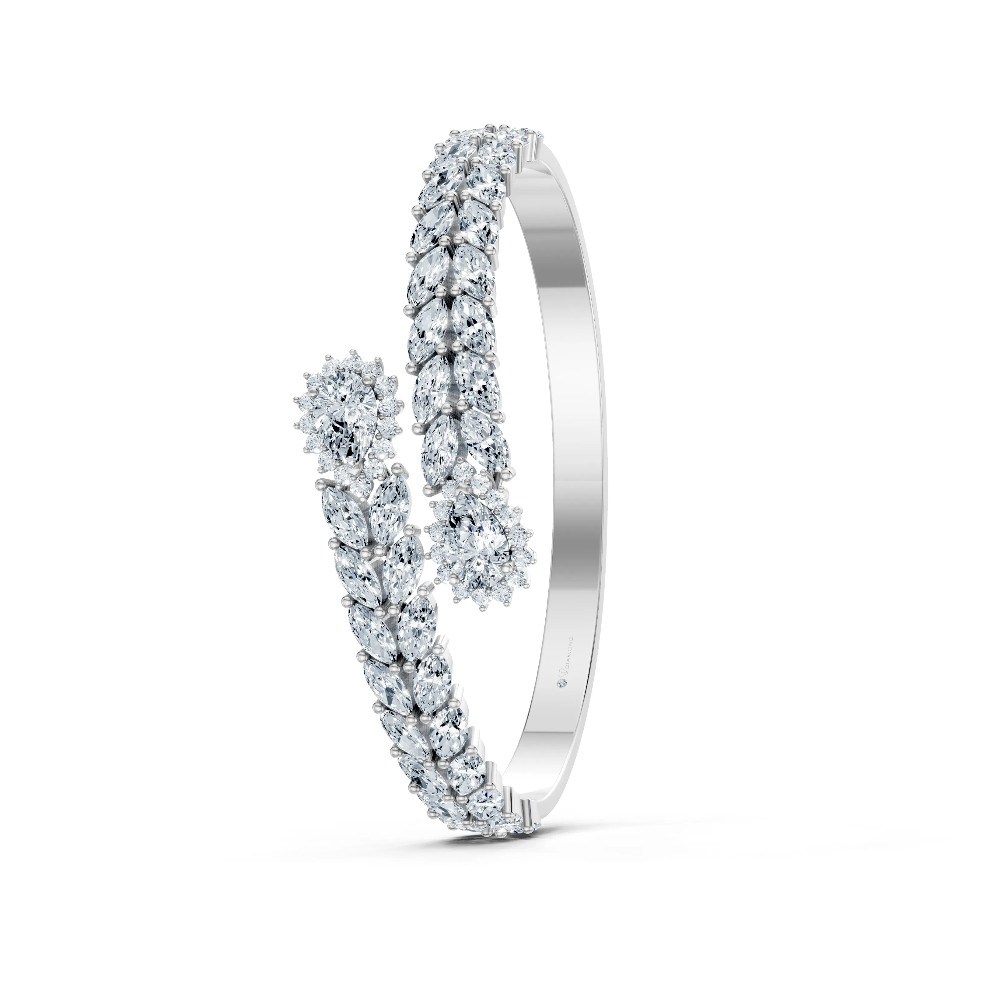 floral cascade crossover bangle - gallery - 3