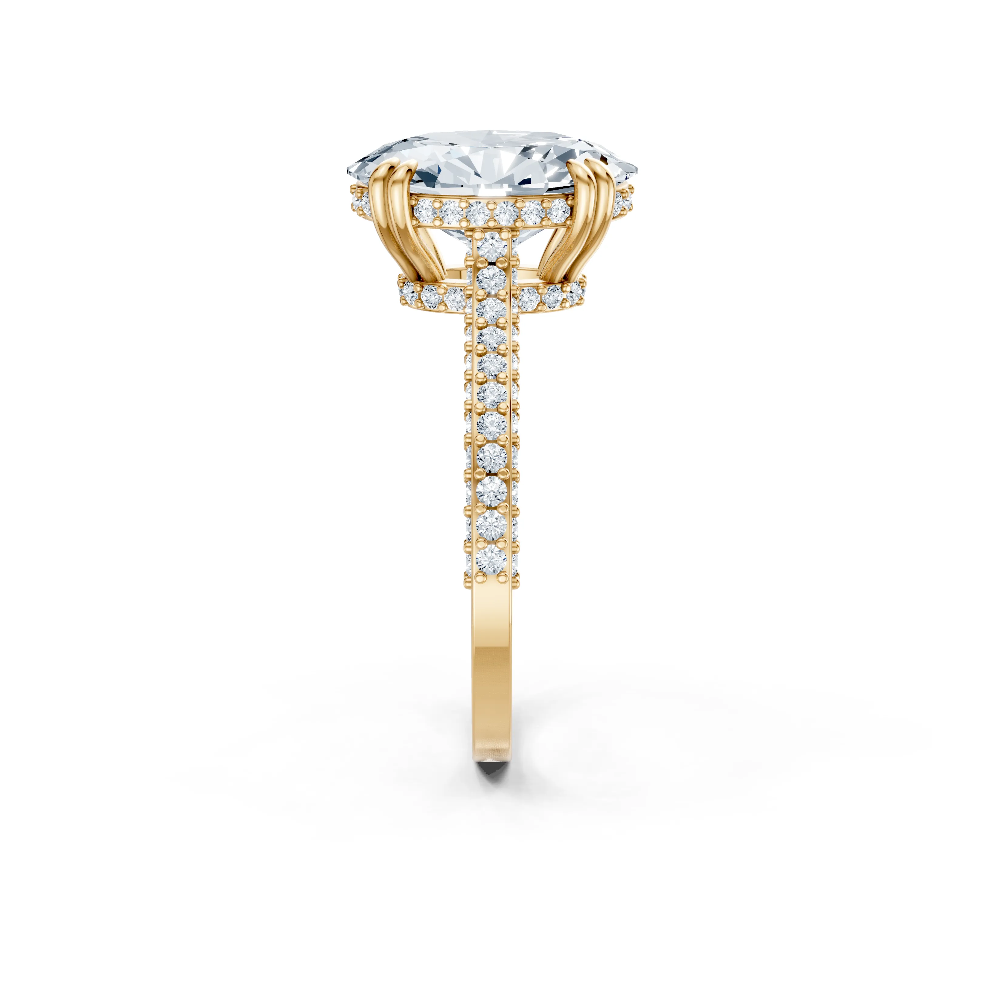 celestia hidden halo oval ring - gallery - 3