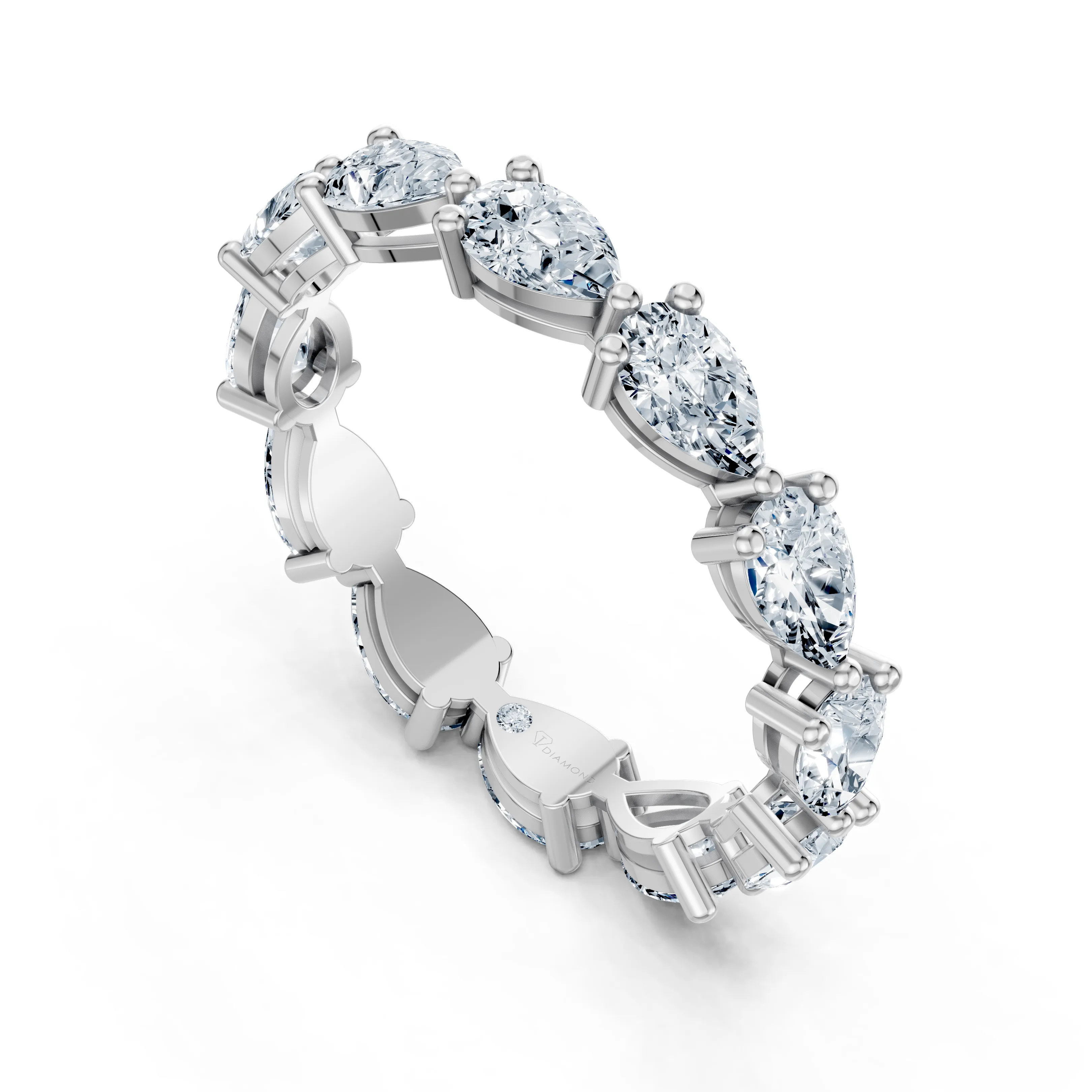 pear petal eternity band - gallery - 5
