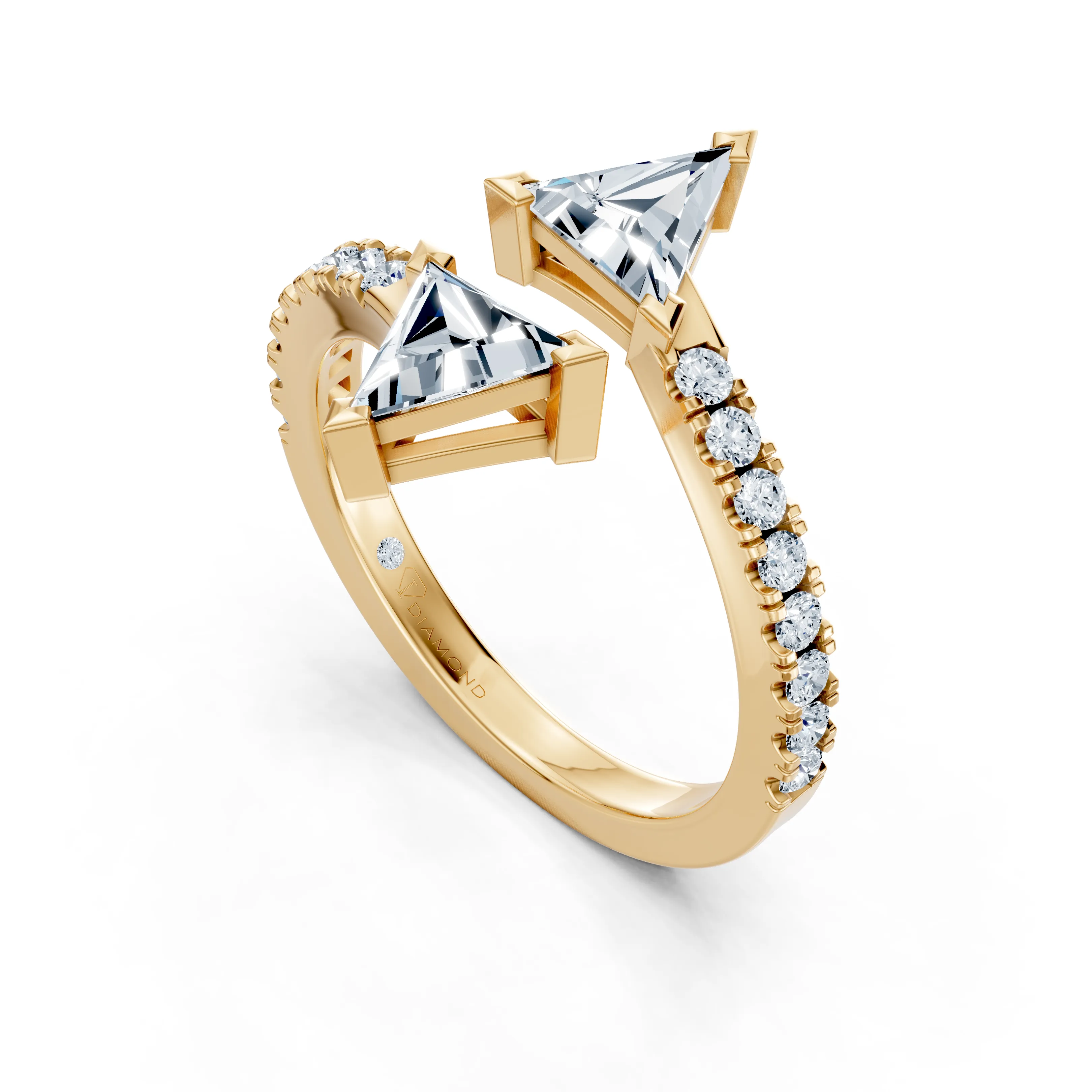 celestial helix trillion ring - gallery - 6