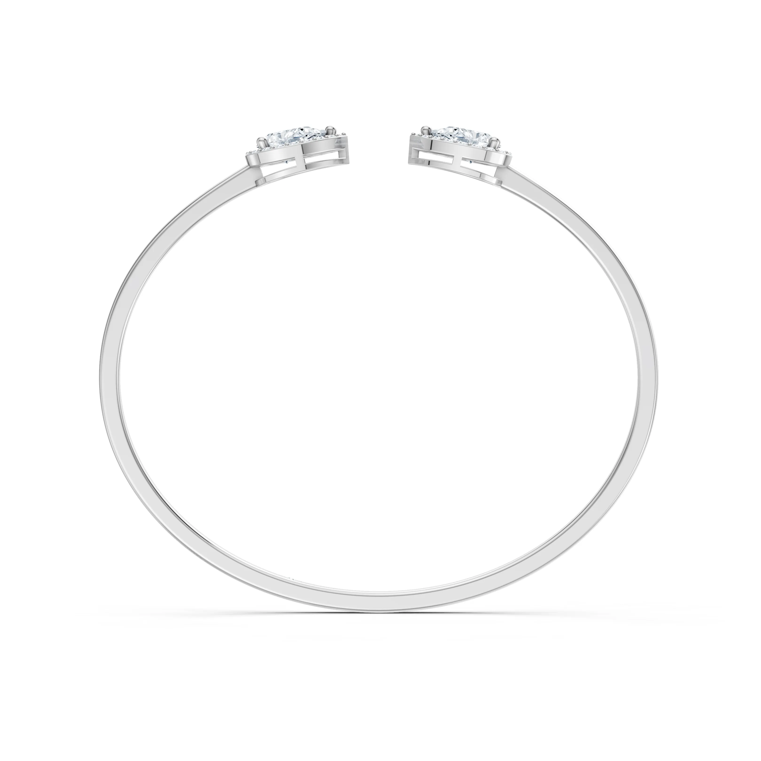 twin dewdrop halo cuff - gallery - 5