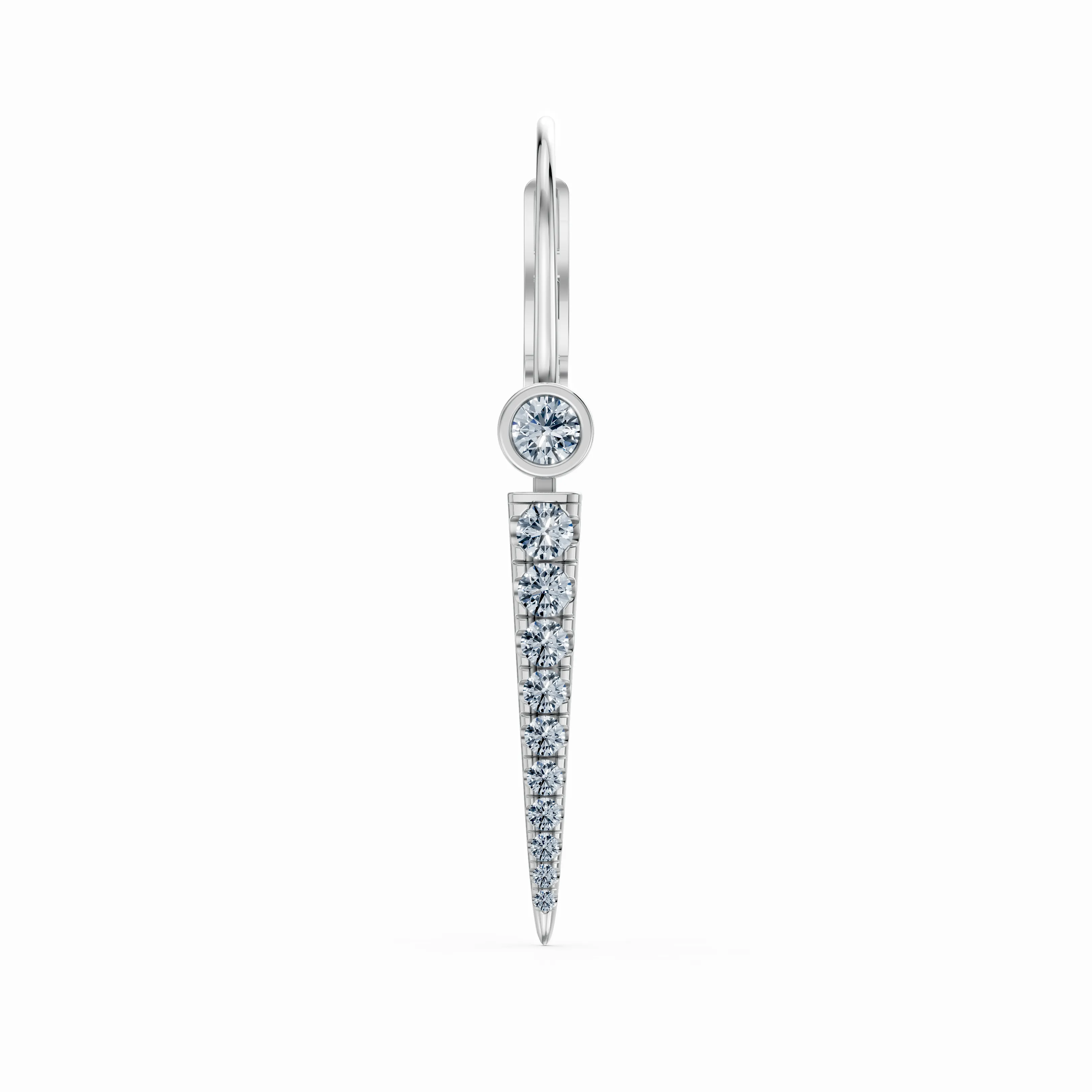 calistra pivot pave spire earrings - gallery - 5