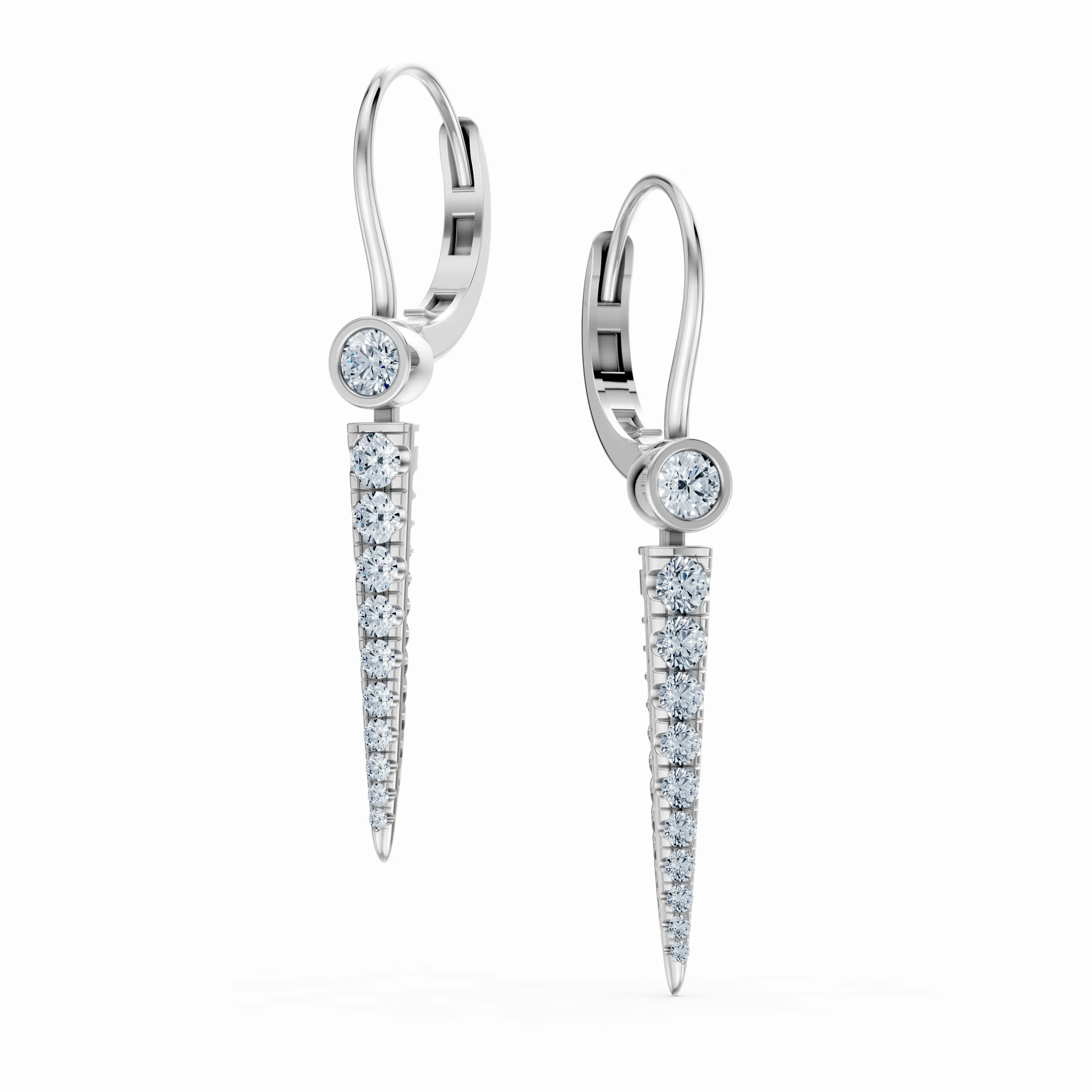 calistra pivot pave spire earrings - gallery - 6