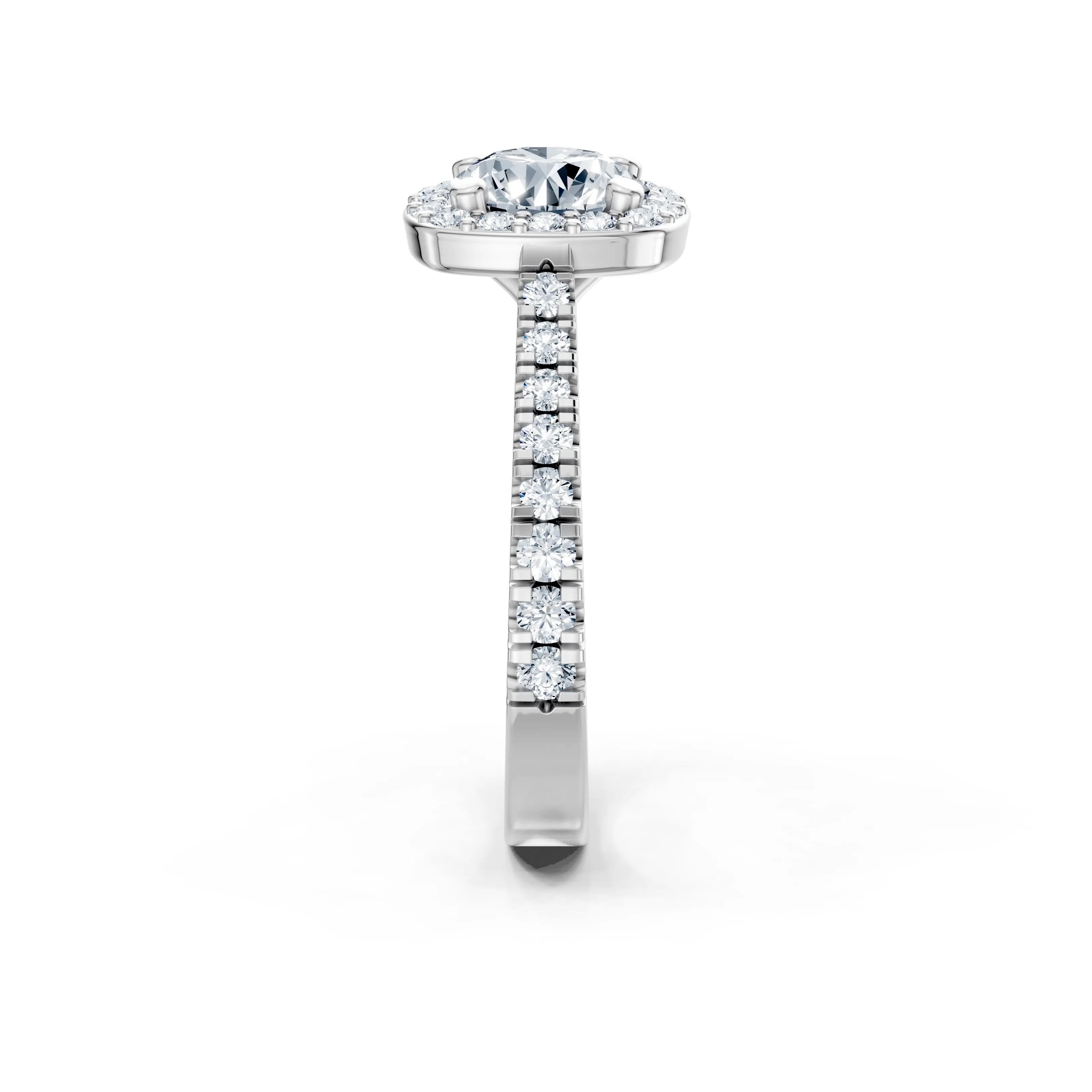 celestial halo pave solitaire ring - gallery - 4
