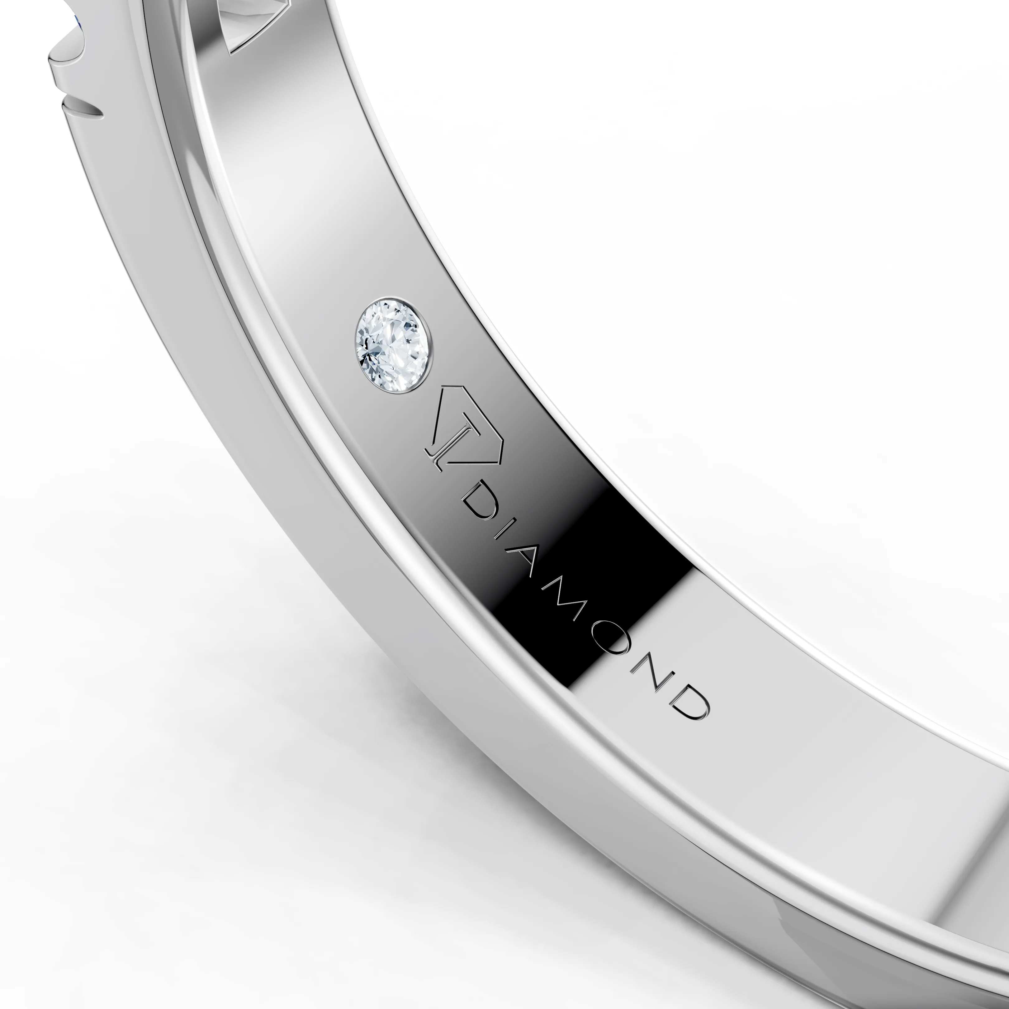 celestial halo pave solitaire ring - gallery - 6