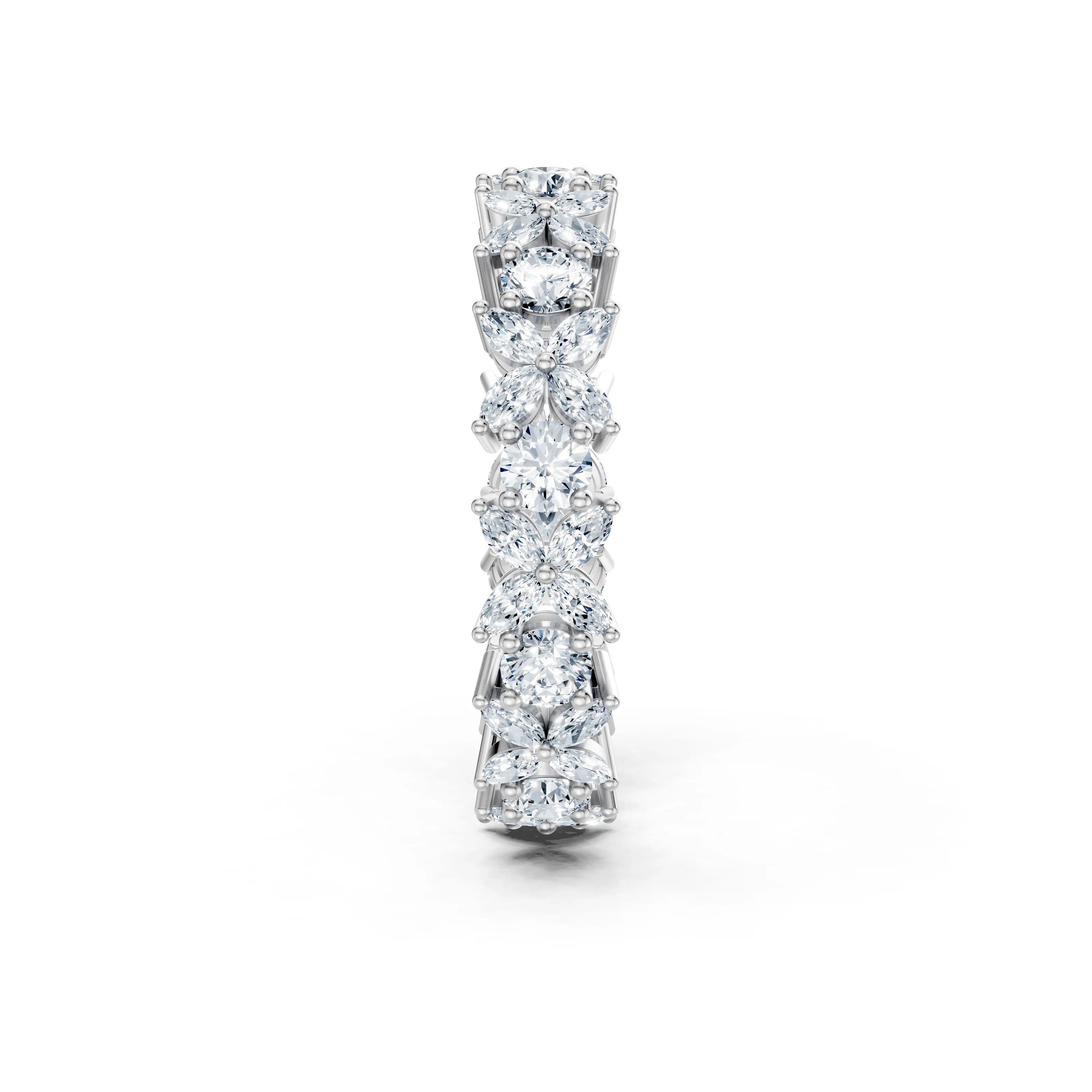 luna floral eternity band - gallery - 4