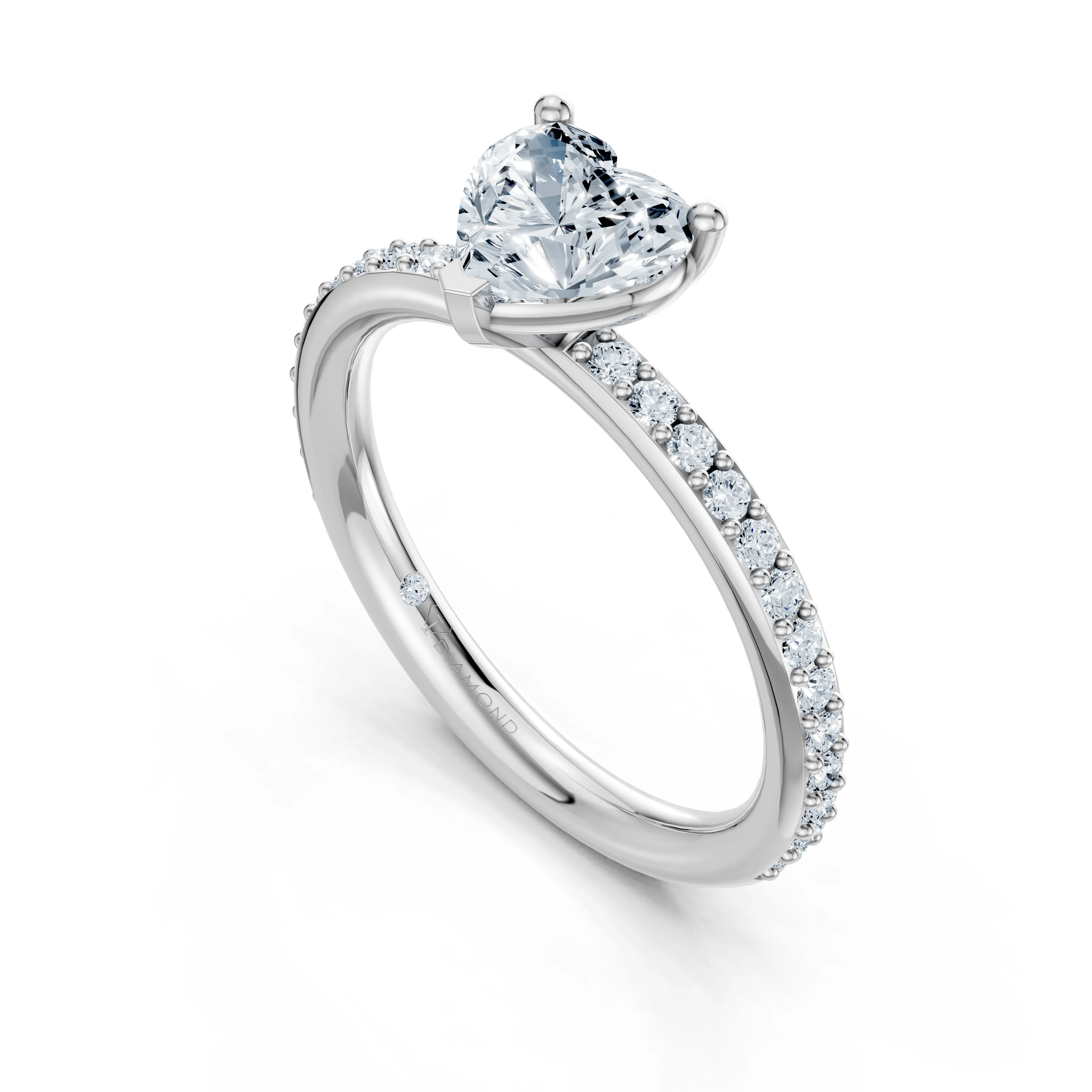 liora heart pave engagement ring - gallery - 5