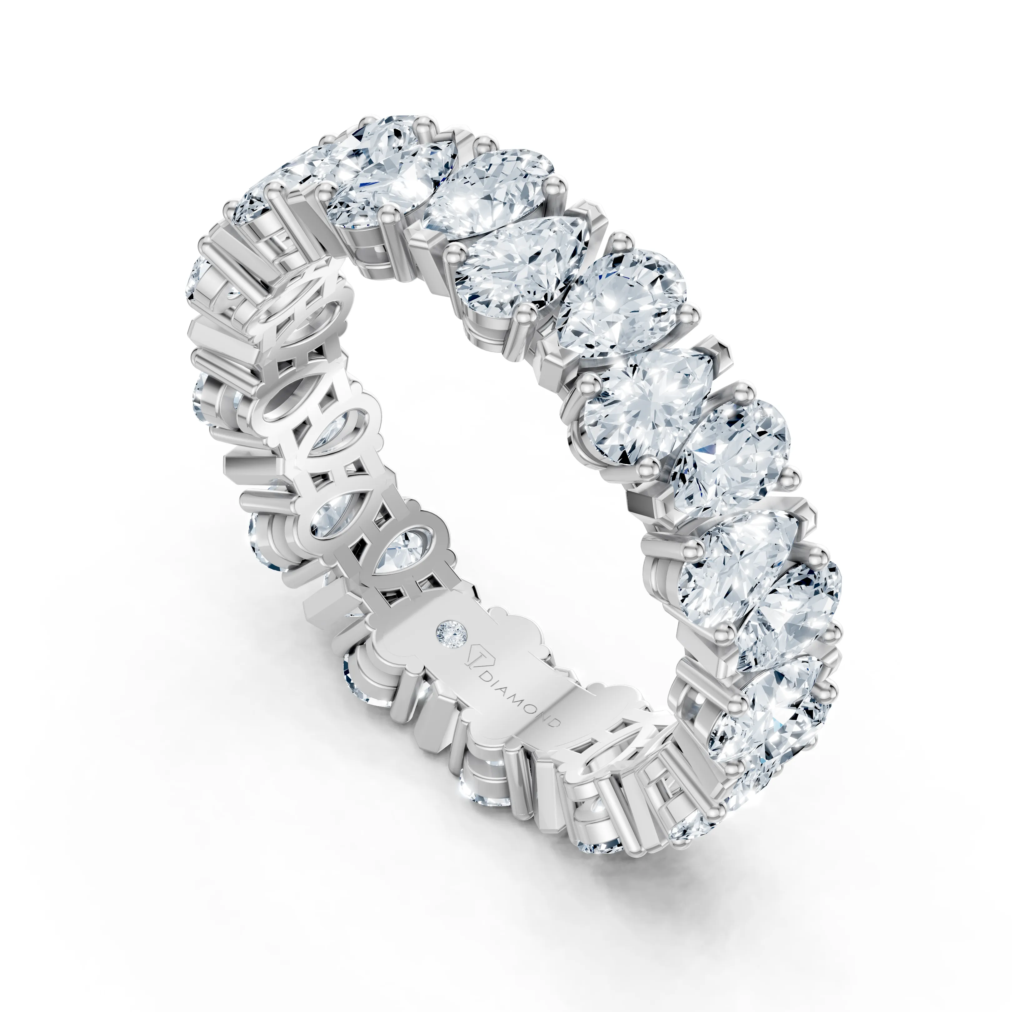 celestia pear eternity band - gallery - 5